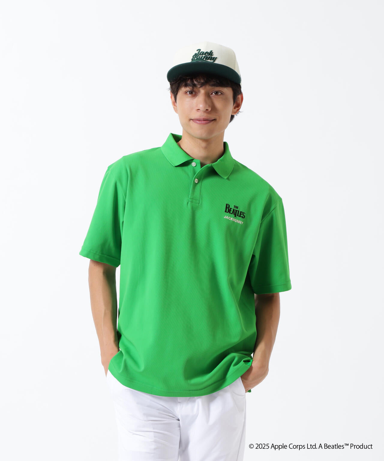 【新品】Jack Bunny × Dickies ポロシャツ グリーン サイズ6 The BEATLES ×Jack Bunny!!】メッシュ天竺半袖ポロシャツ | Jack Bunny