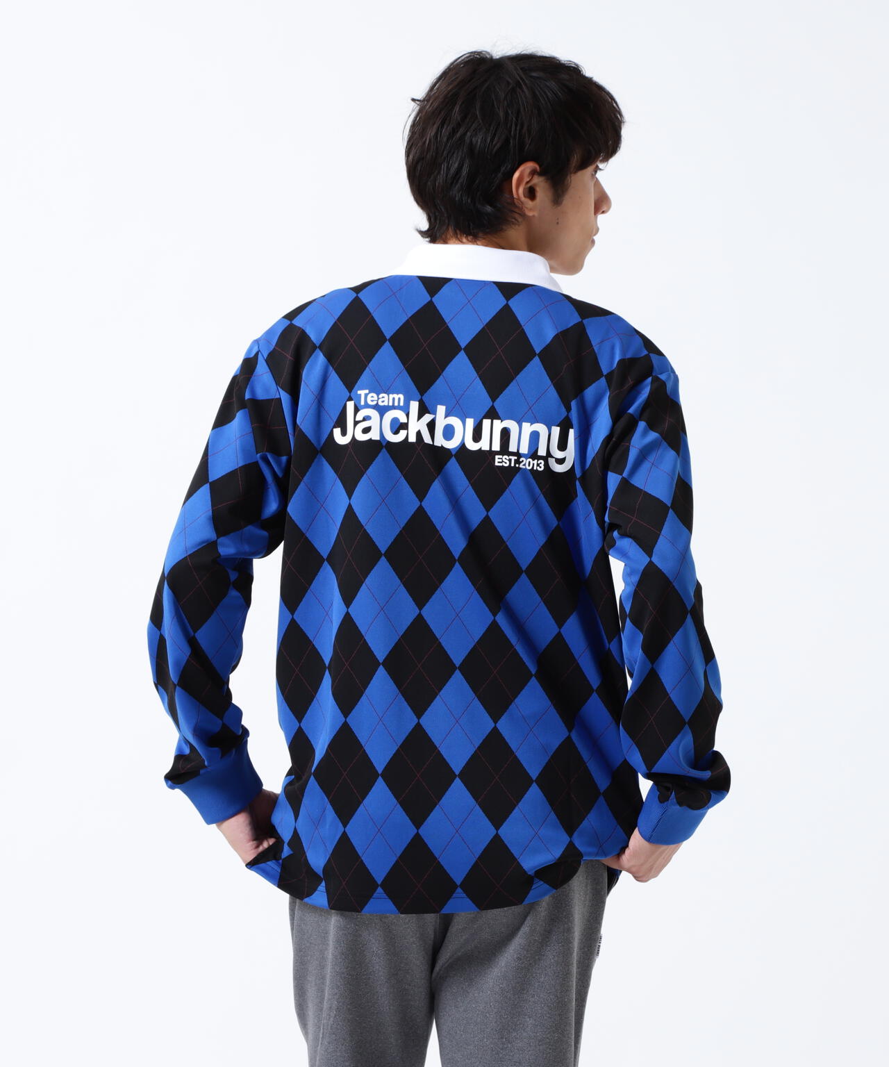 アーガイルジャガード長袖ポロシャツ | Jack Bunny!!（ジャックバニー