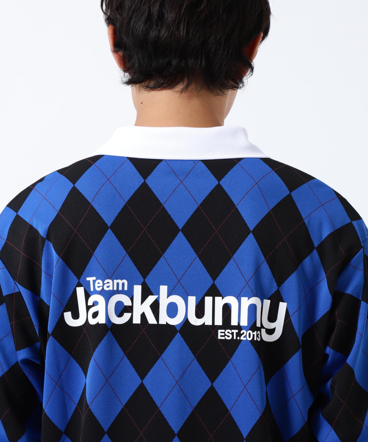 アーガイルジャガード長袖ポロシャツ | Jack Bunny!!（ジャックバニー