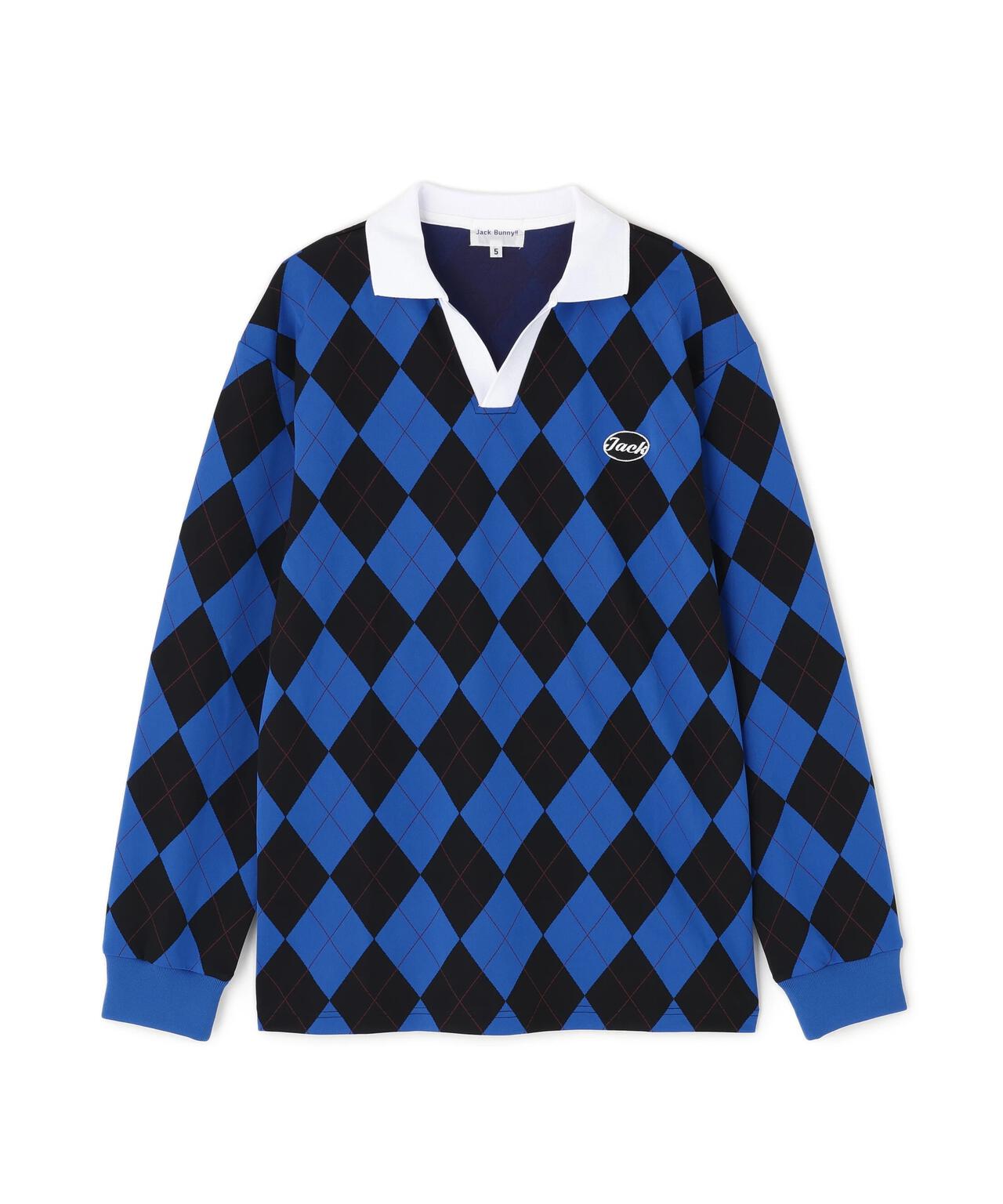 アーガイルジャガード長袖ポロシャツ | Jack Bunny!!（ジャック