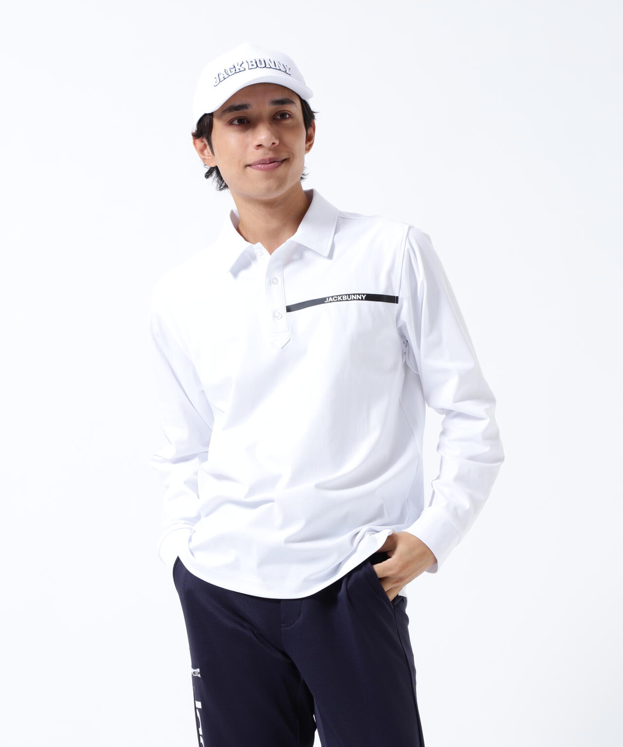 36Gスムース長袖ポロシャツ