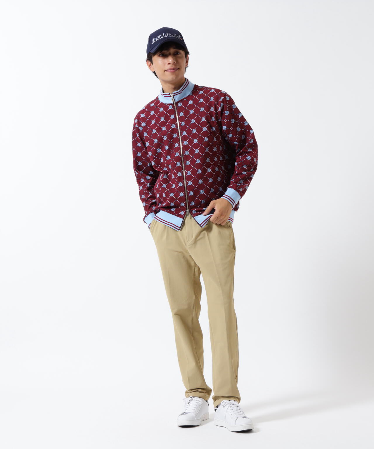 ロゴ モノグラムジャガードブルゾン | Jack Bunny!!（ジャックバニー