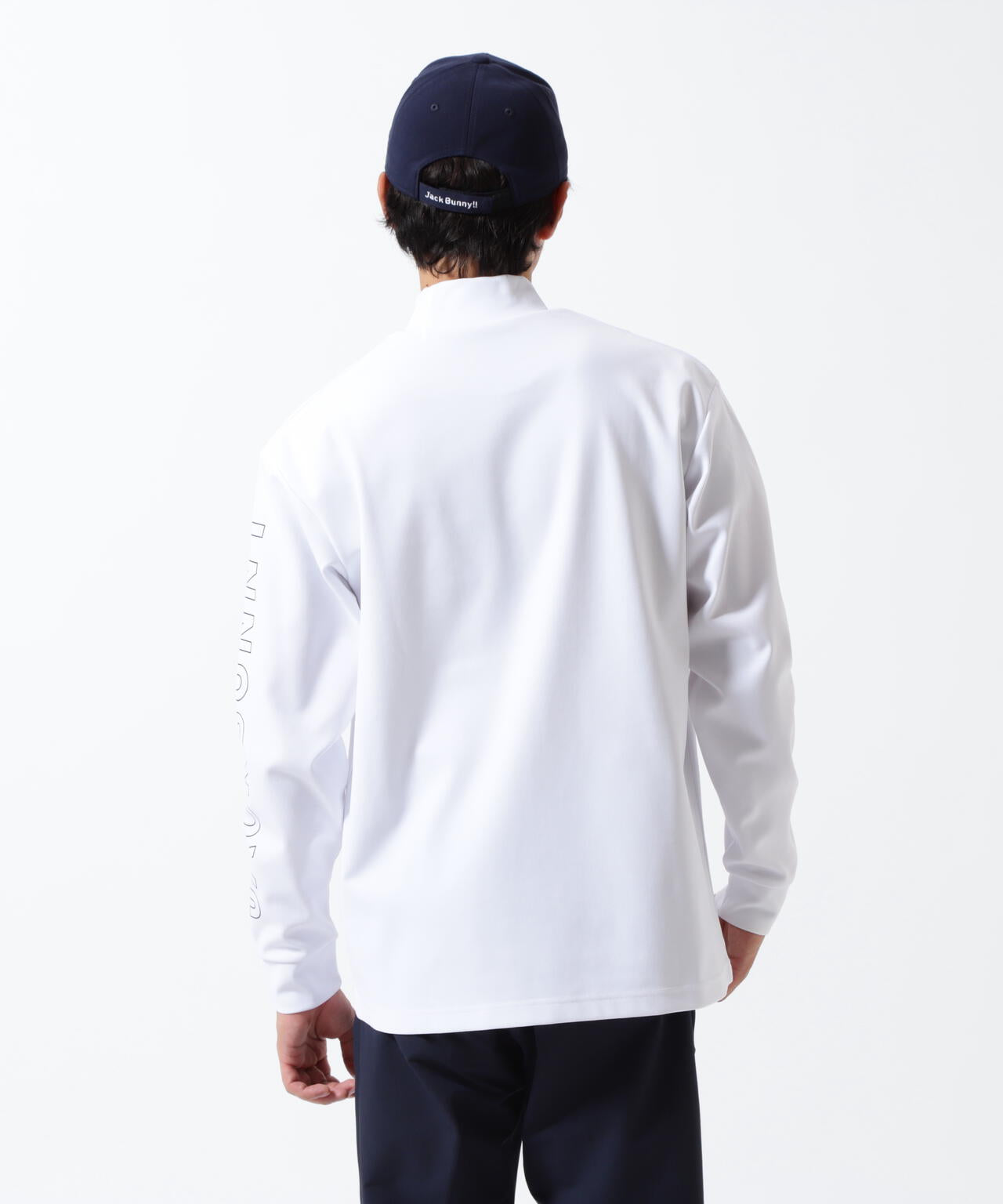 Jack Bunny ハイネックシャツ　ホワイト5サイズ ストレッチ天竺長袖ハイネックカットソー | Jack Bunny!!（ジャック