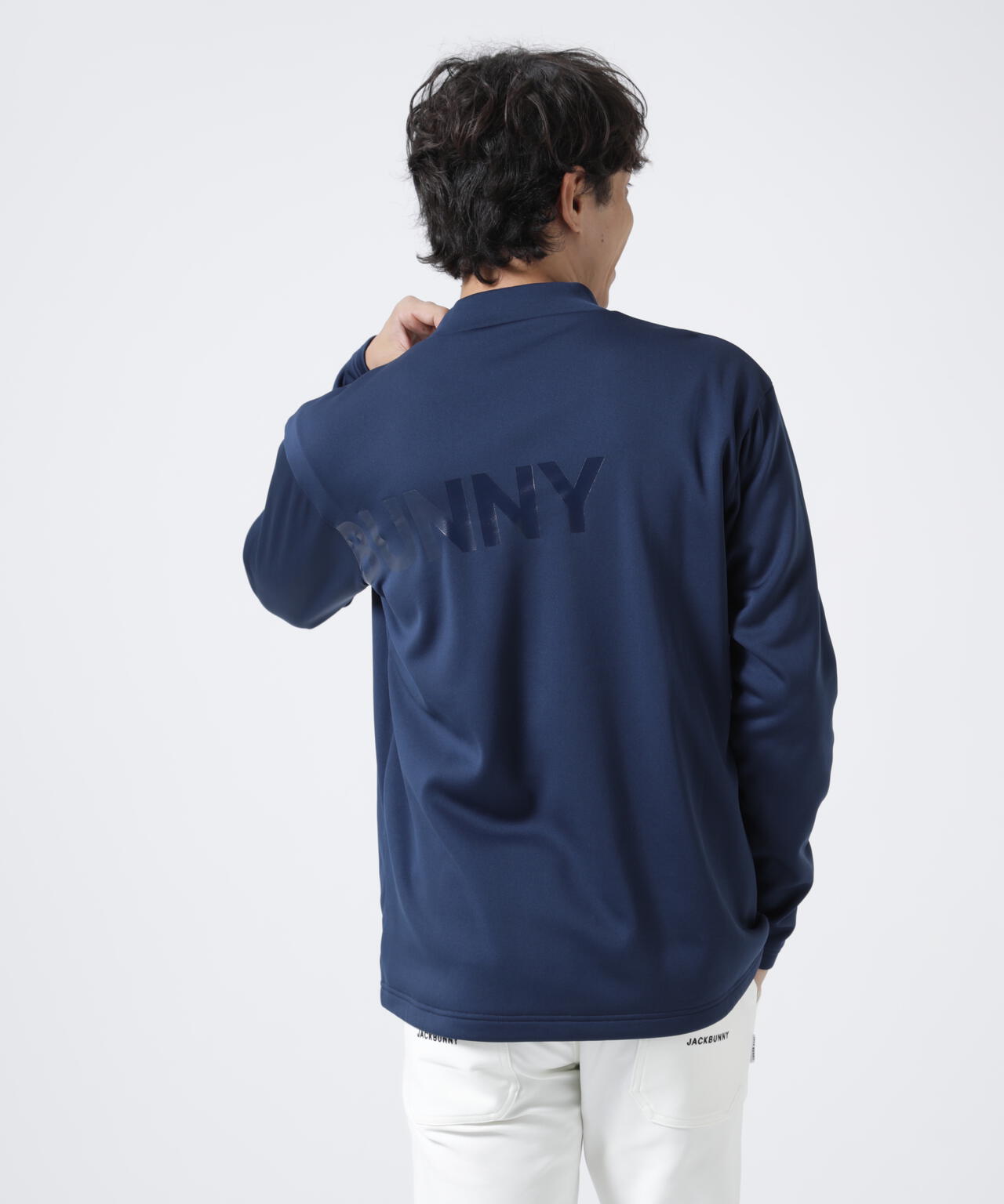 KARUISHI長袖モックネックカットソー