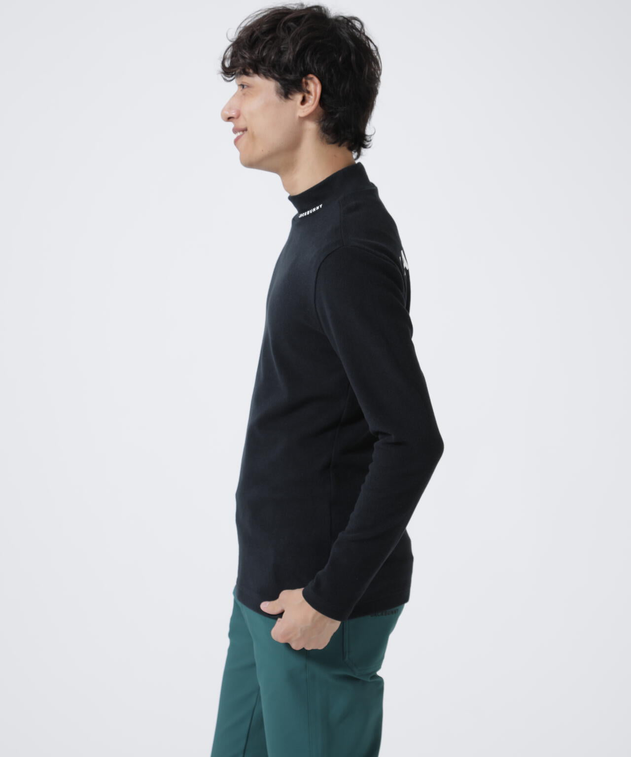 A/R天竺長袖モックネックカットソー