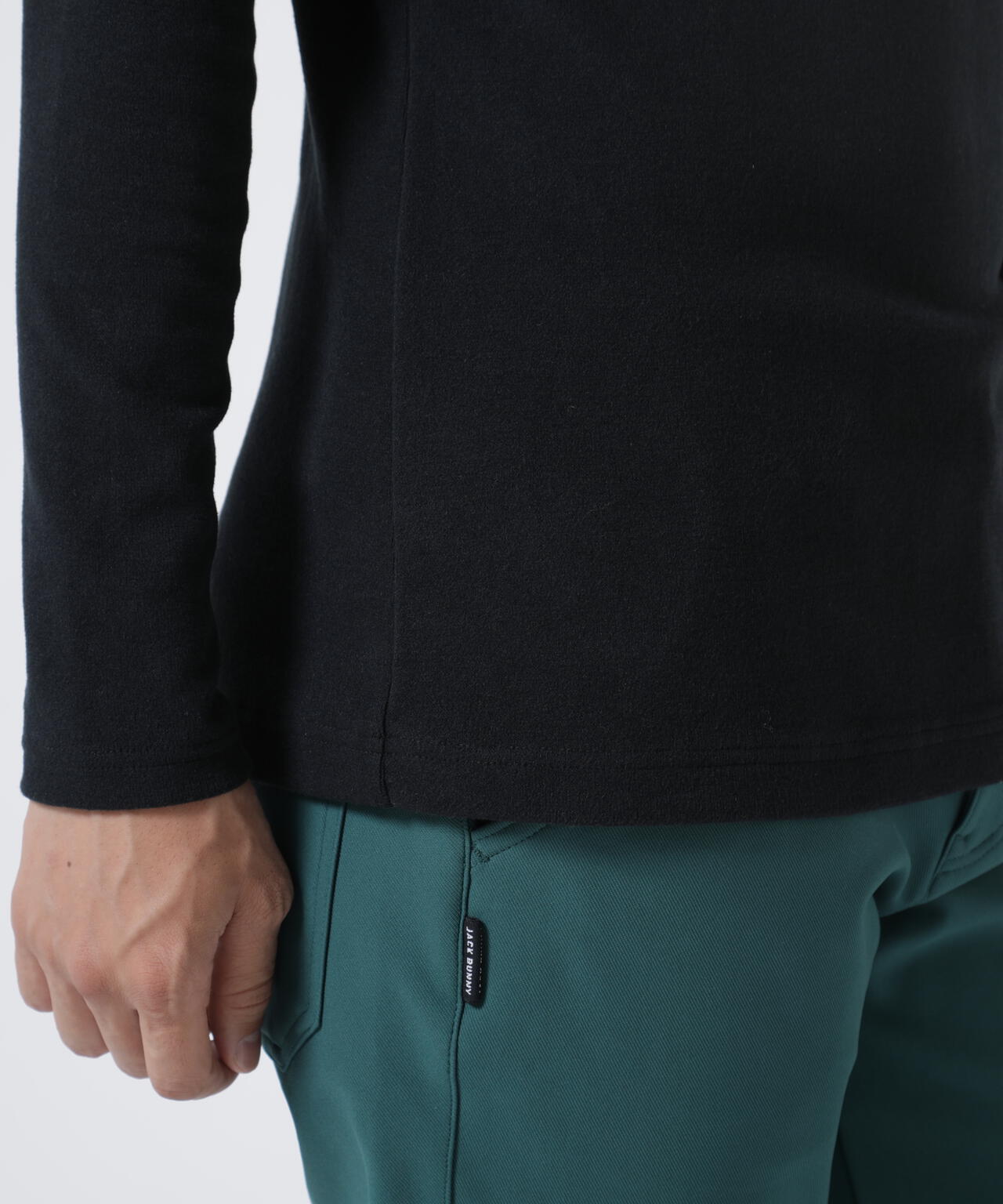 A/R天竺長袖モックネックカットソー