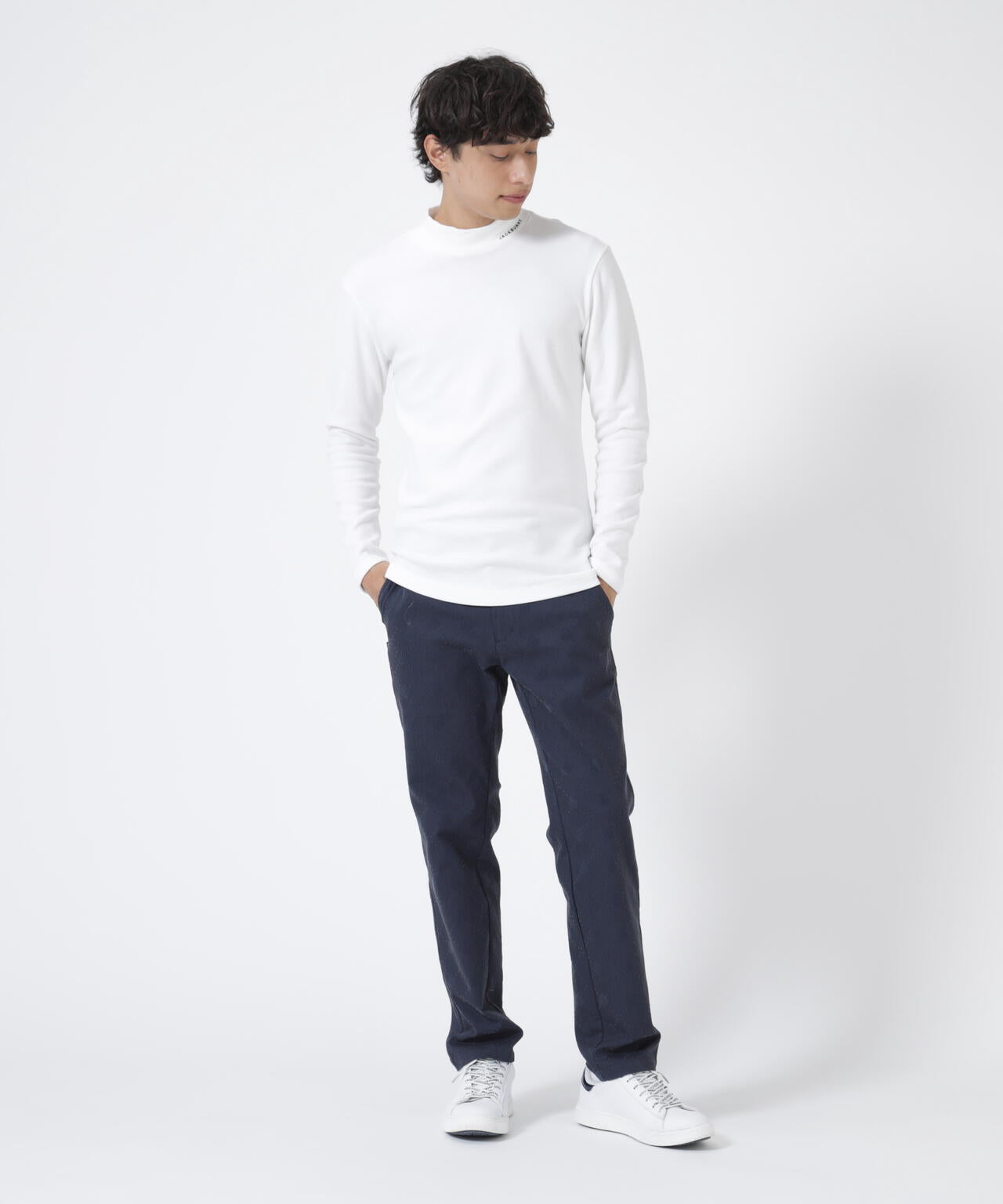 A/R天竺長袖モックネックカットソー | Jack Bunny!!（ジャックバニー