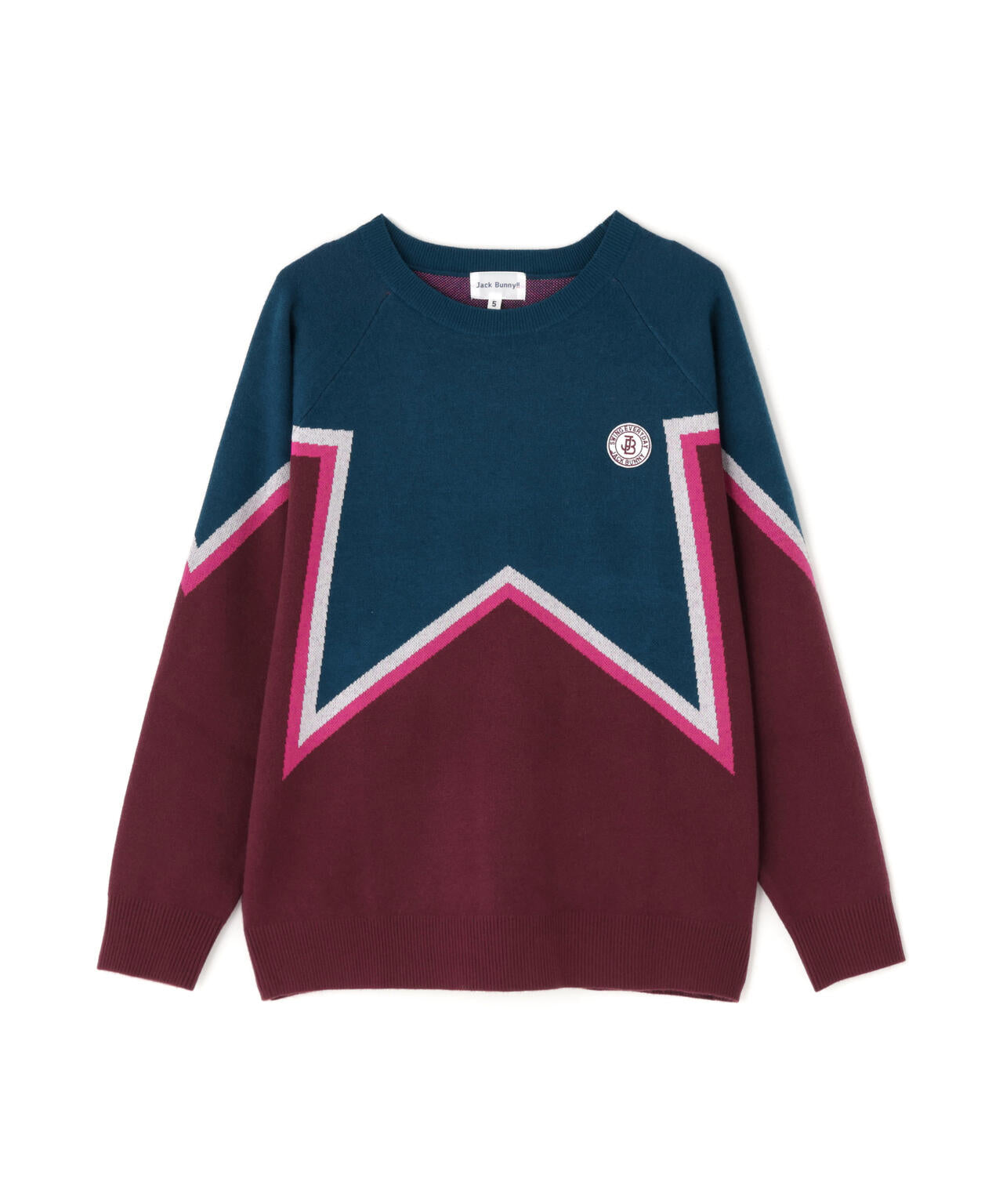 12Gダブルジャガード クルーネックニットプルオーバー