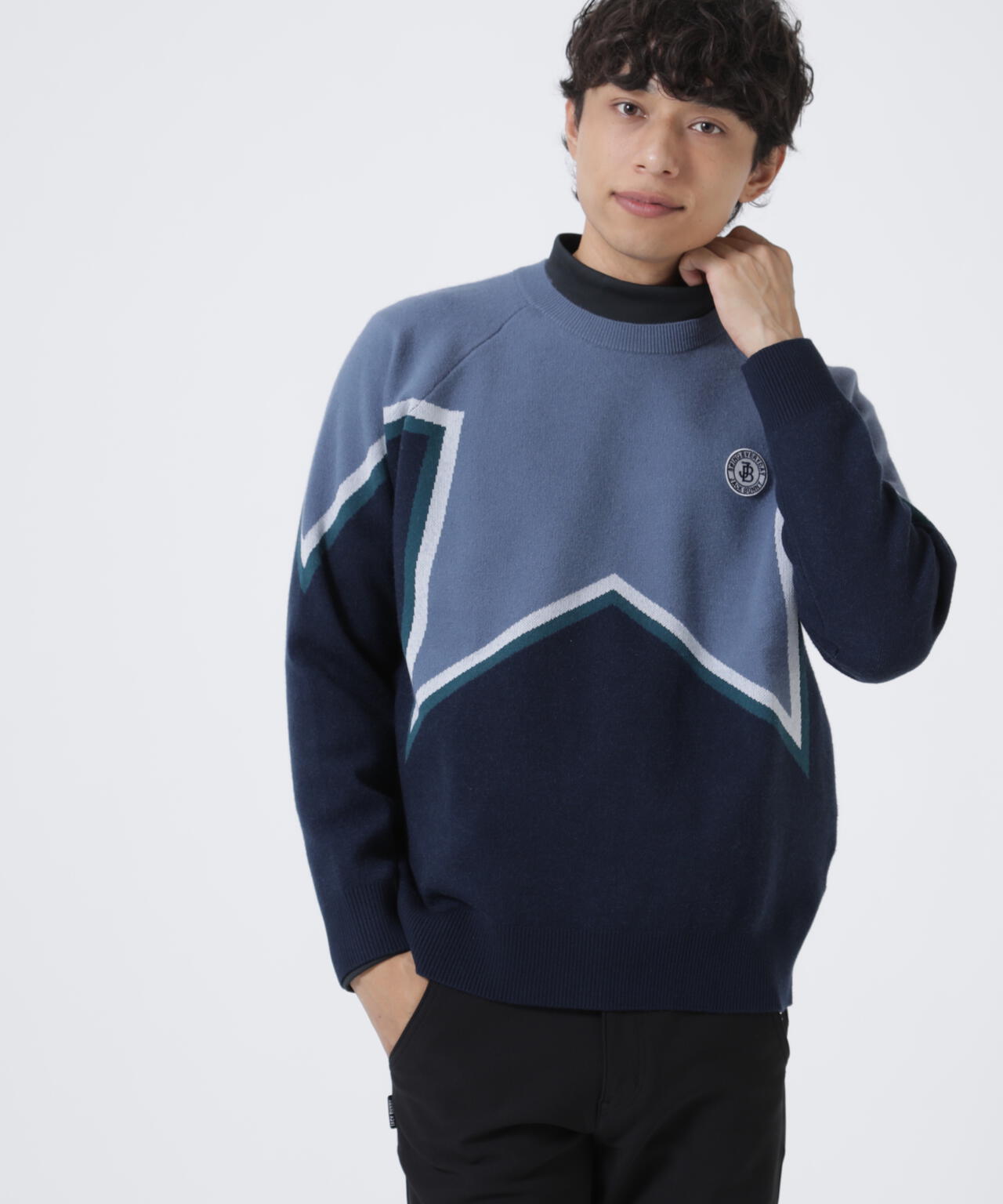 12Gダブルジャガード クルーネックニットプルオーバー | Jack