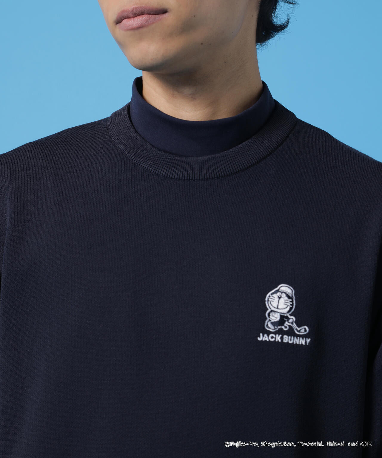 【未使用】　メンズ クルーネックニット ドラえもんコラボ ドラえもん】【直営店舗&公式オンライン限定】クルーネックダンボール