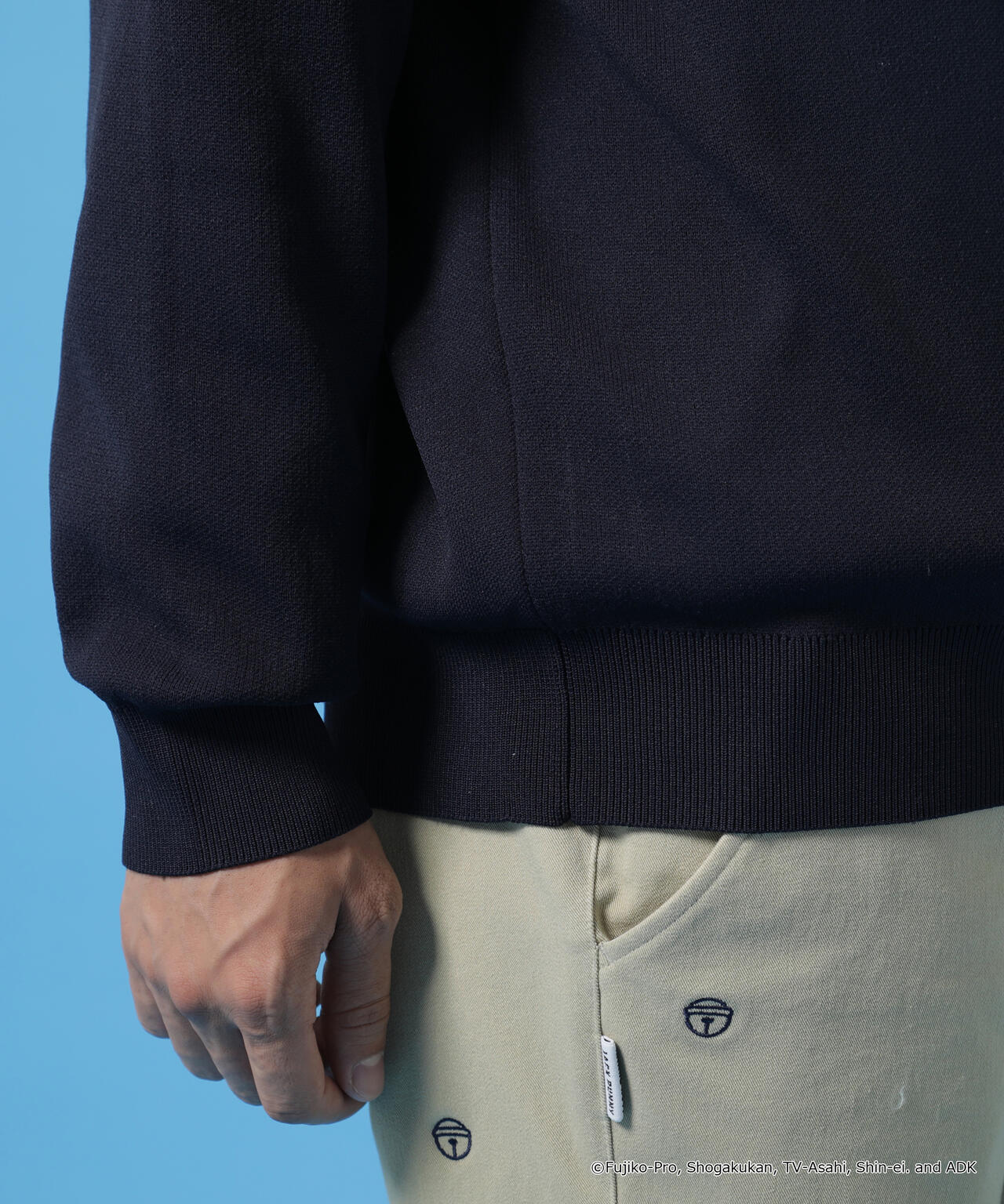 【ドラえもん】ダブルジャガードクルーネックニットプルオーバー