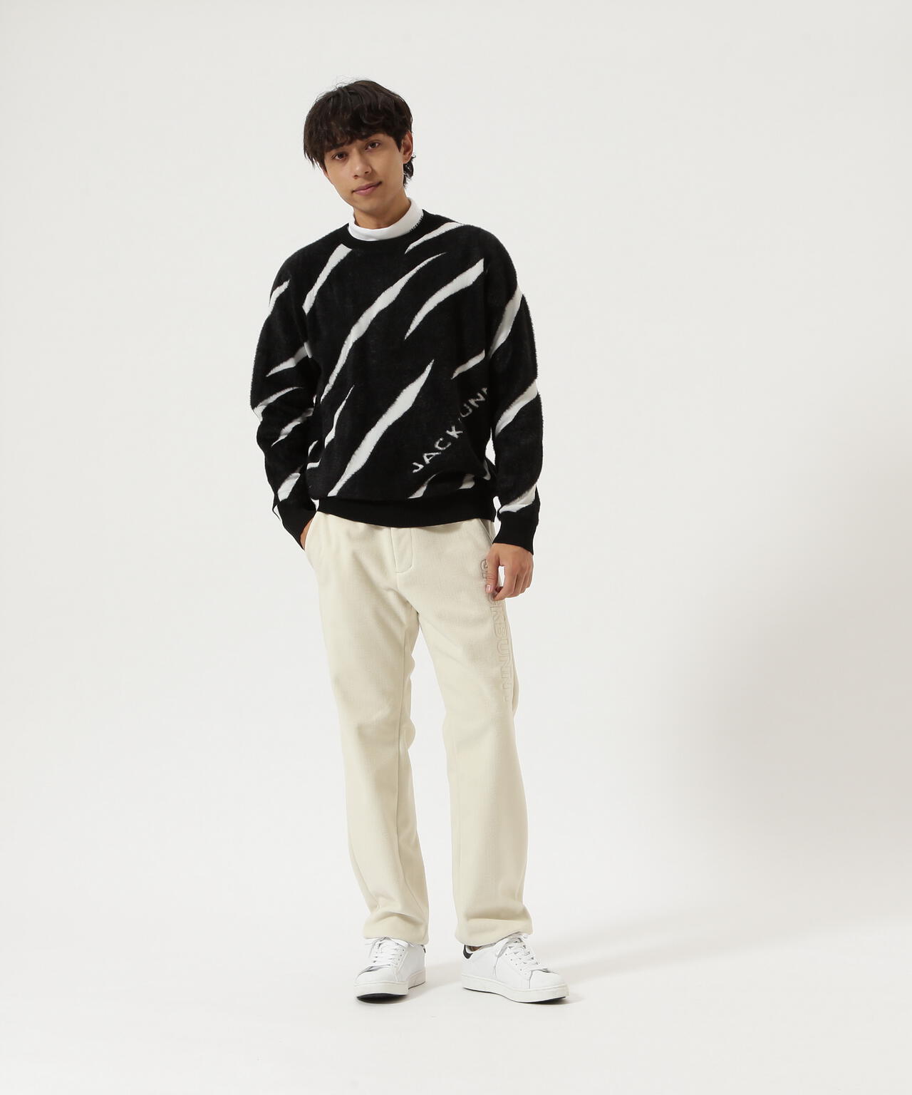 12Gダブルジャガードクルーネックニットプルオーバー | Jack Bunny