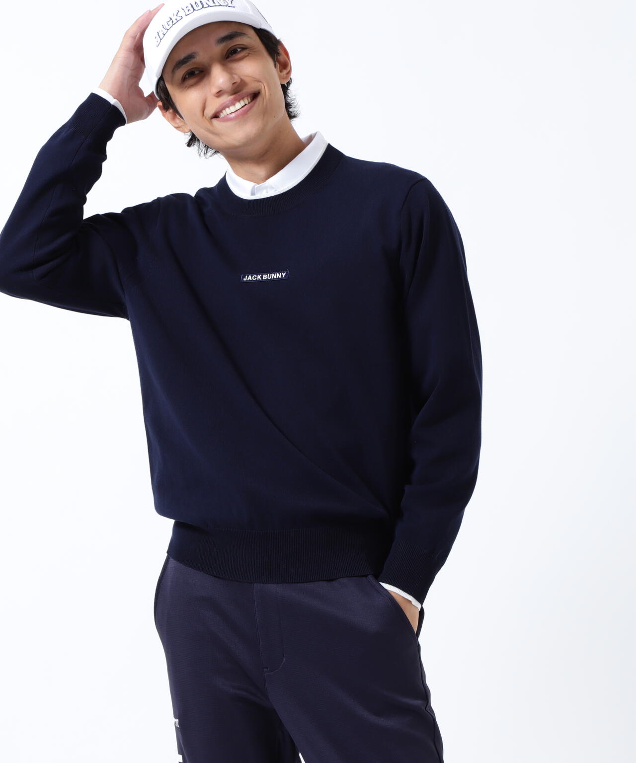 16Gクルーネックニットプルオーバー