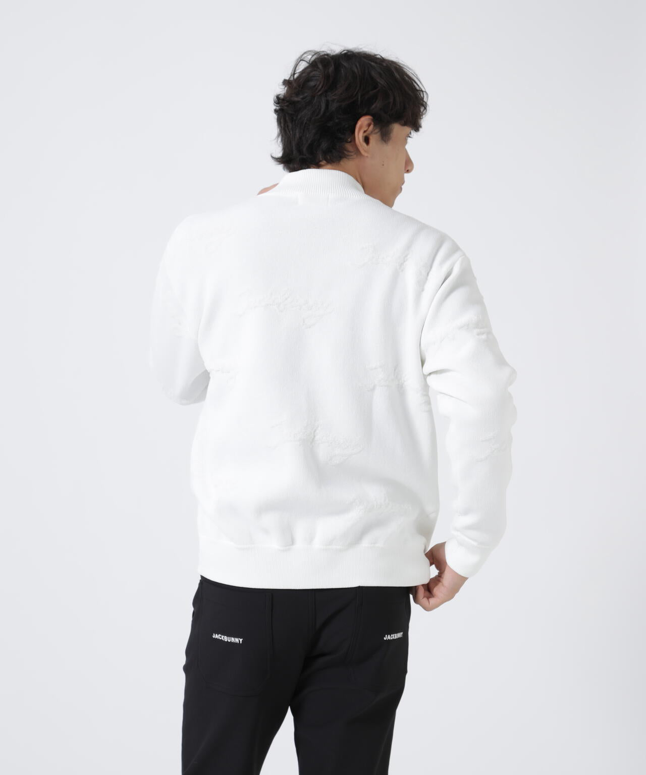 ジャックバニー Wジャガード フルジップアップニットジャケット　サイズ4 12Gダブルジャガード フルジップアップニット | Jack Bunny