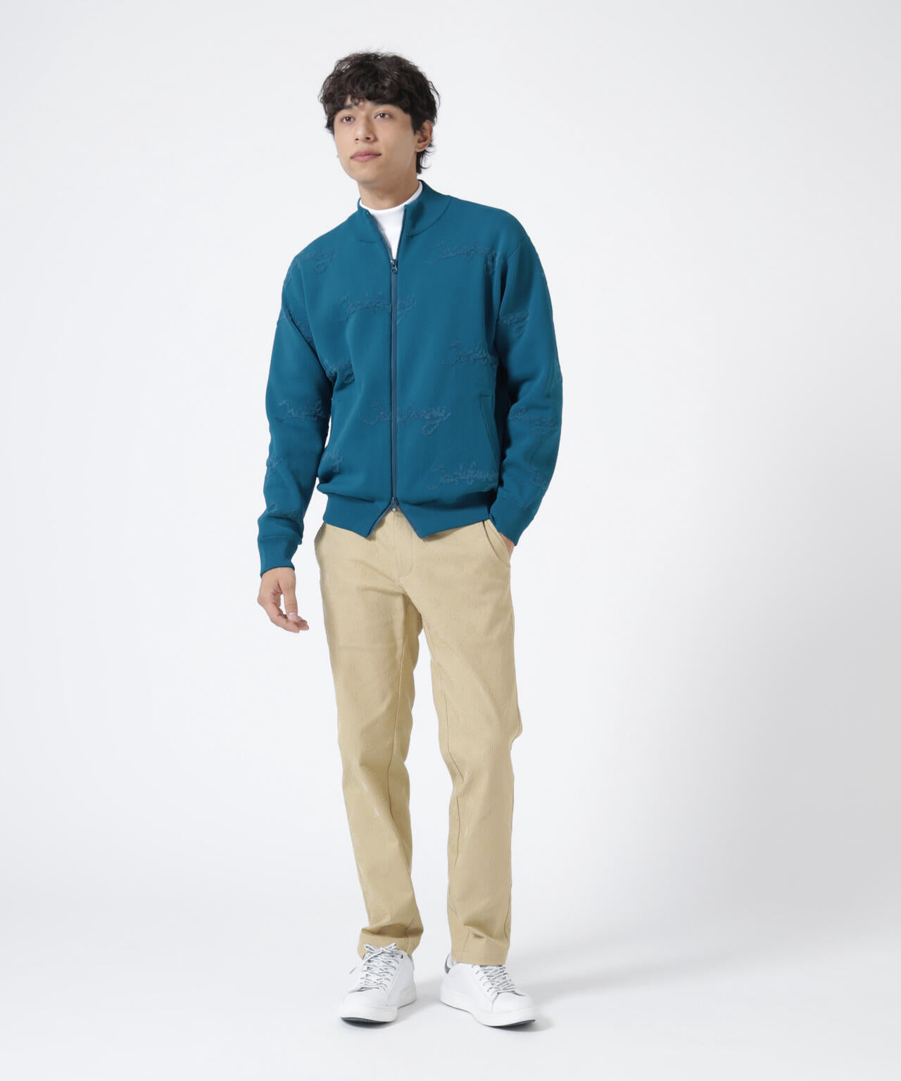 12Gダブルジャガード フルジップアップニット | Jack Bunny