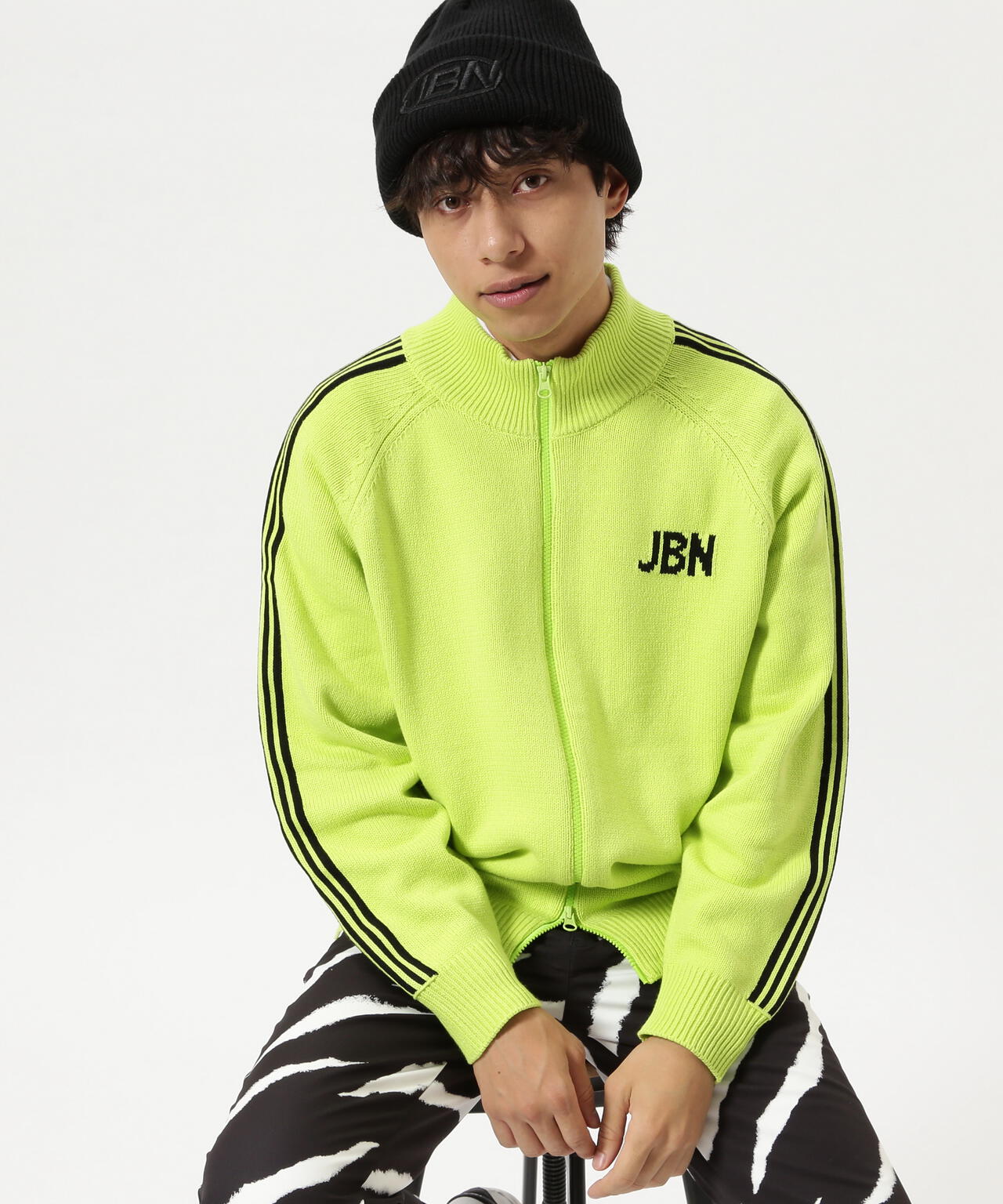 【JBMINT】フルジップアップニットジャケット