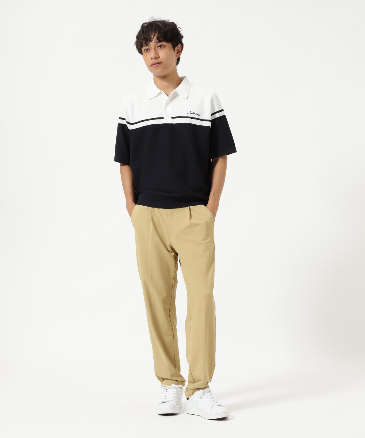 PE半袖ニットポロシャツ