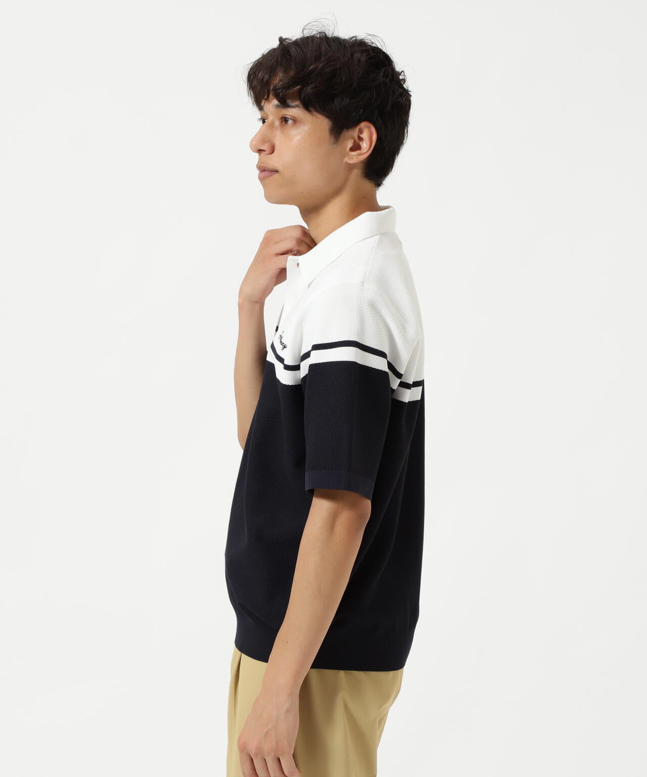 PE半袖ニットポロシャツ