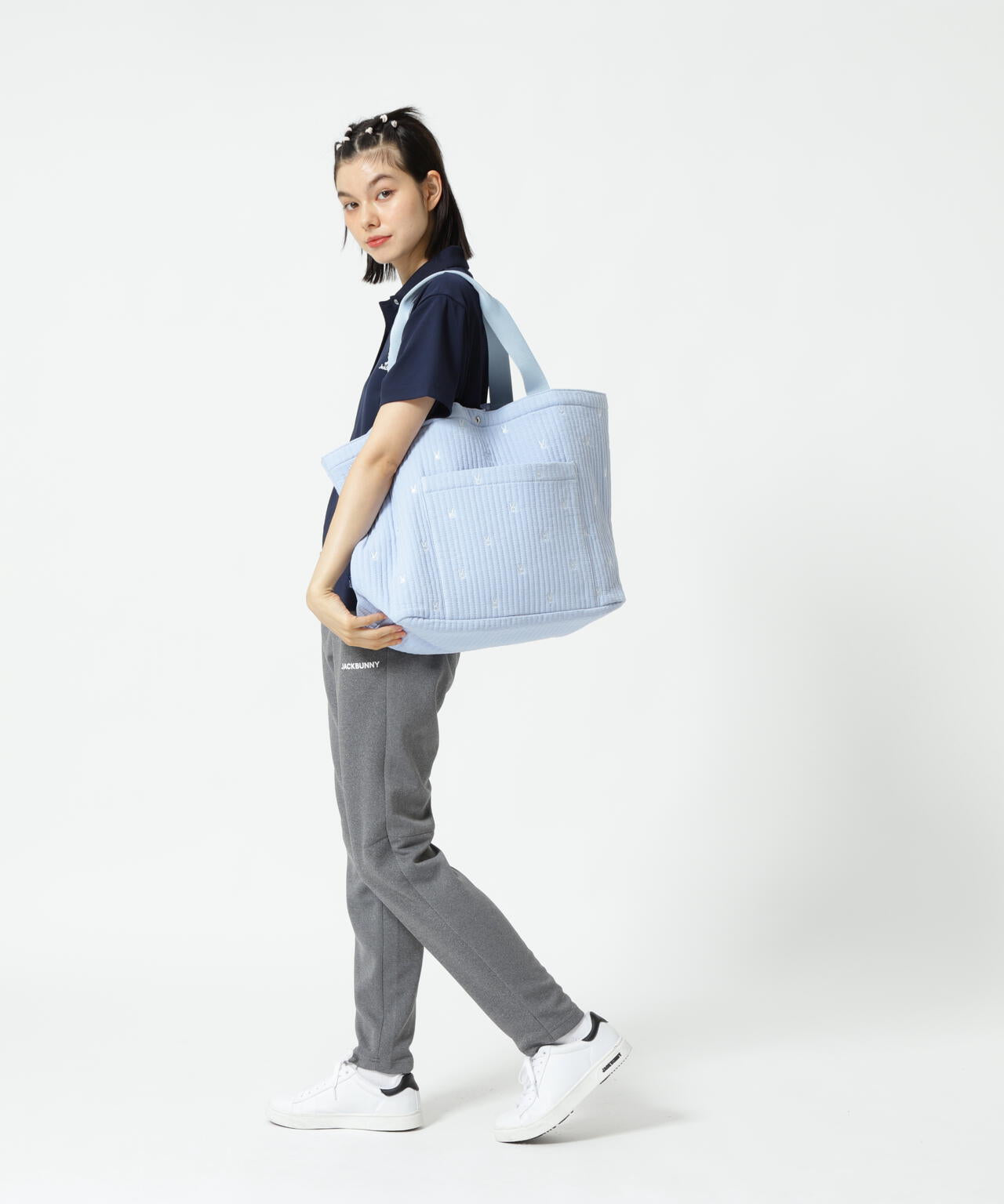 うさぎ総柄 刺繍トート (UNISEX)