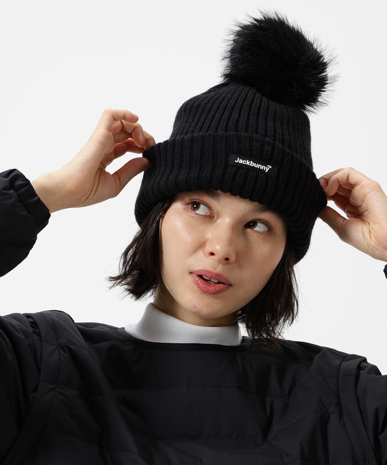 ファー大梵天付ニットキャップ (UNISEX) | Jack Bunny!!（ジャック