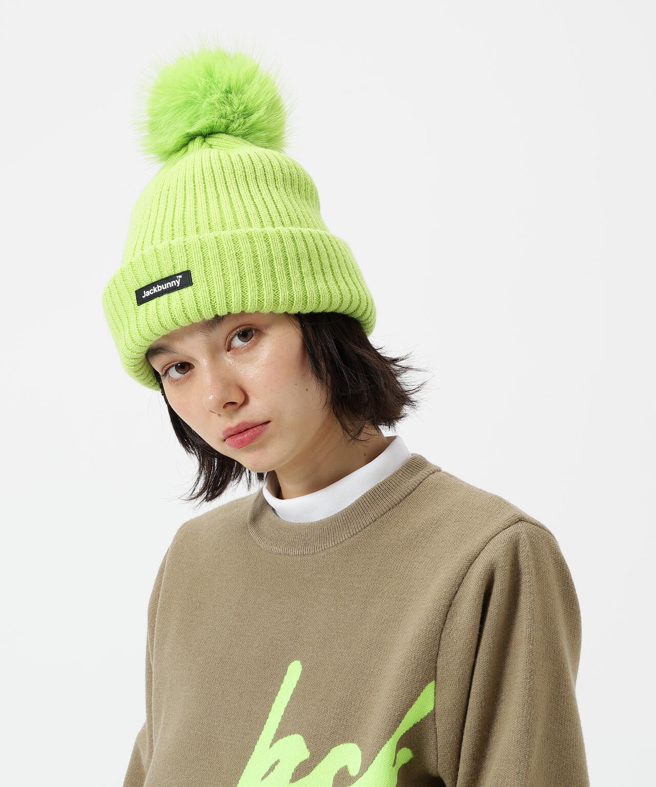 ファー大梵天付ニットキャップ (UNISEX) | Jack Bunny!!（ジャック