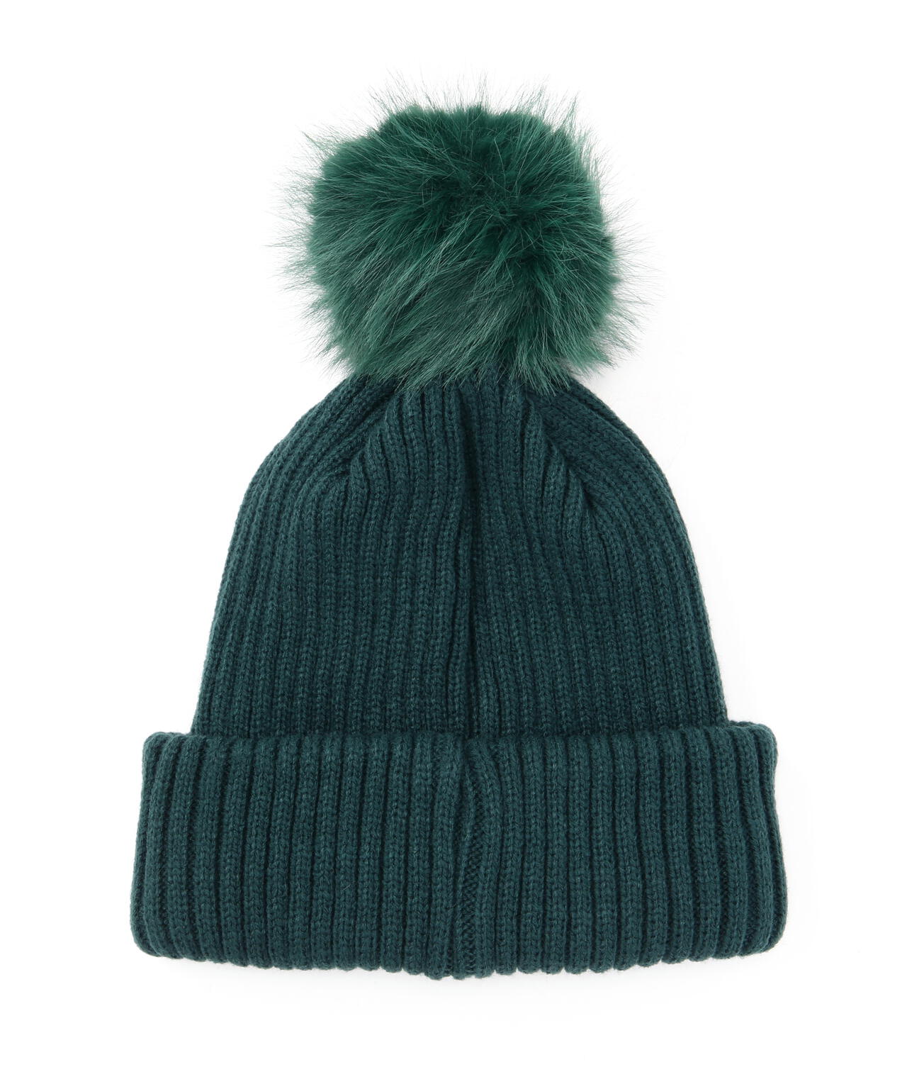 ファー大梵天付ニットキャップ (UNISEX)