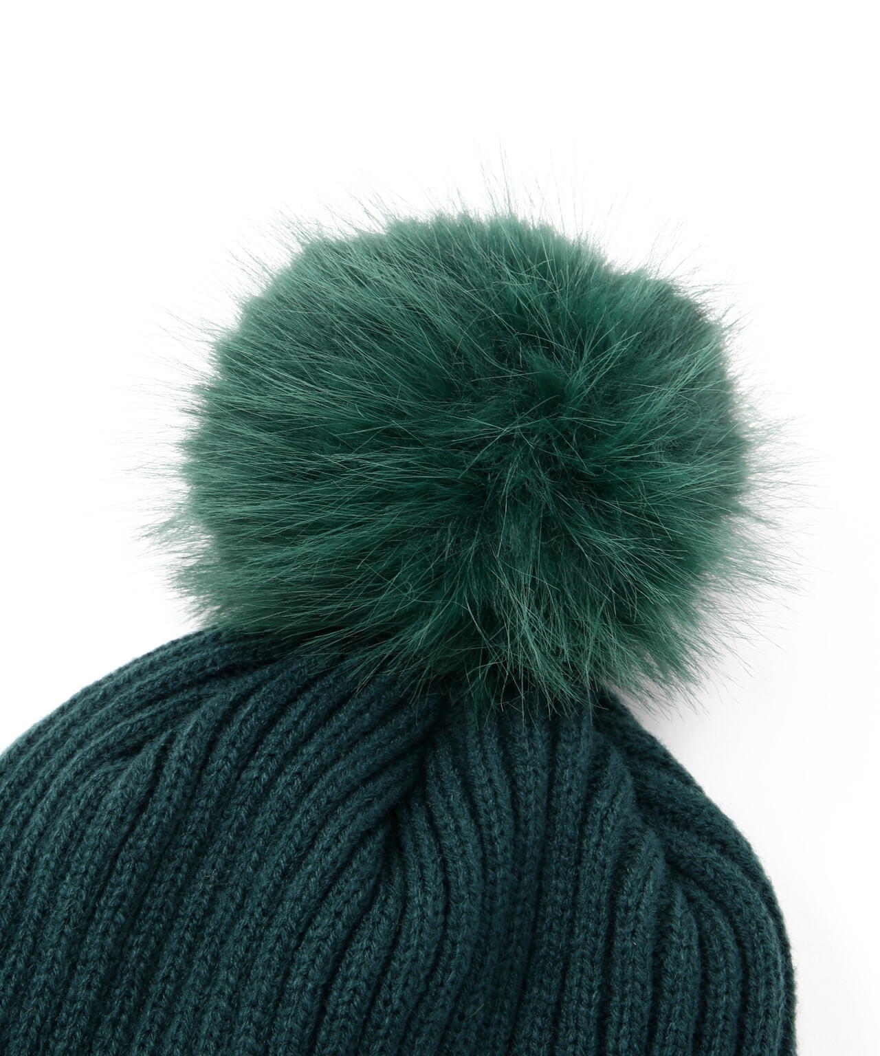 ファー大梵天付ニットキャップ (UNISEX)