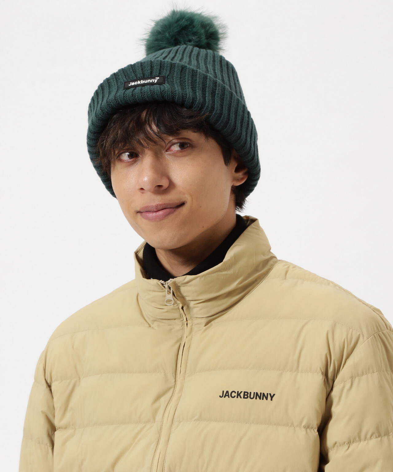 ファー大梵天付ニットキャップ (UNISEX)