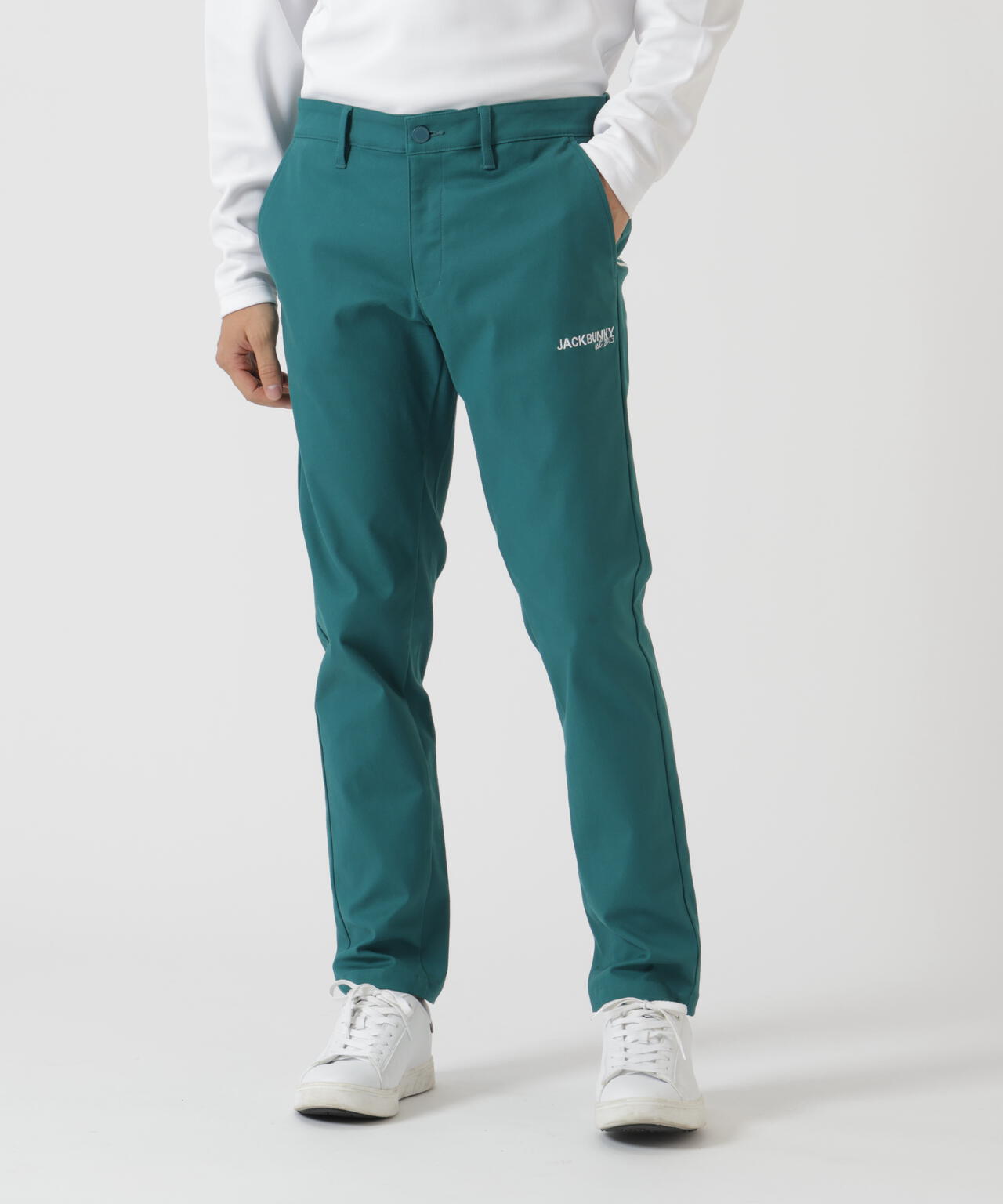 新品 パーリーゲイツ ジャックバニー ストレッチツイルロングパンツ(6)LL/緑 ストレッチツイルロングパンツ | Jack Bunny!!（ジャックバニー