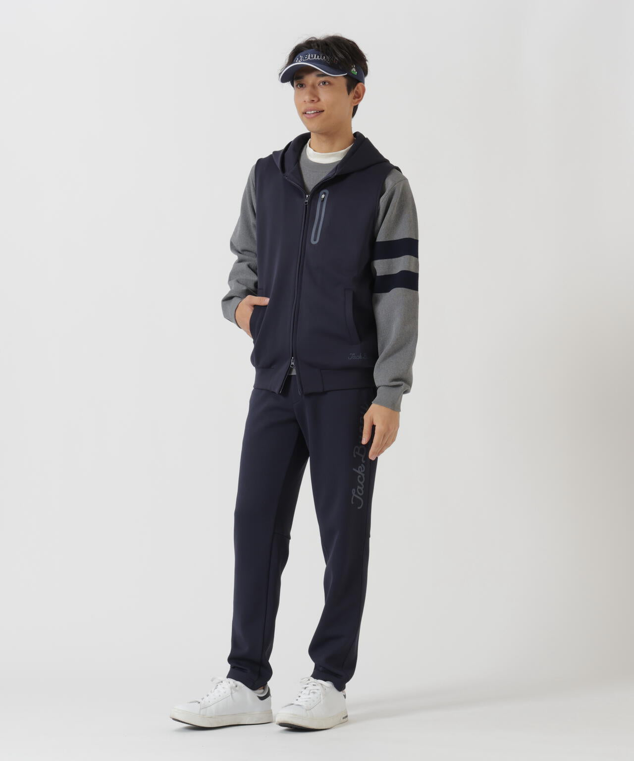 【ジャックバニー】ダンボール スウェット セットアップ ネイビー 長袖 1 M Jack Bunny!!（ジャックバニー） ダンボール 長袖スウェット : GDO