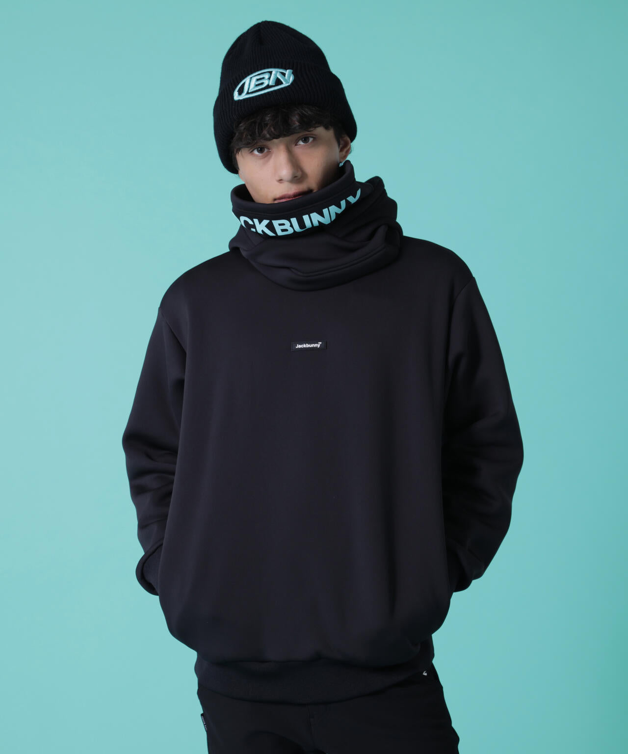 【JBMINT】KARUISHI バラクラバ一体型フーディプルオーバー