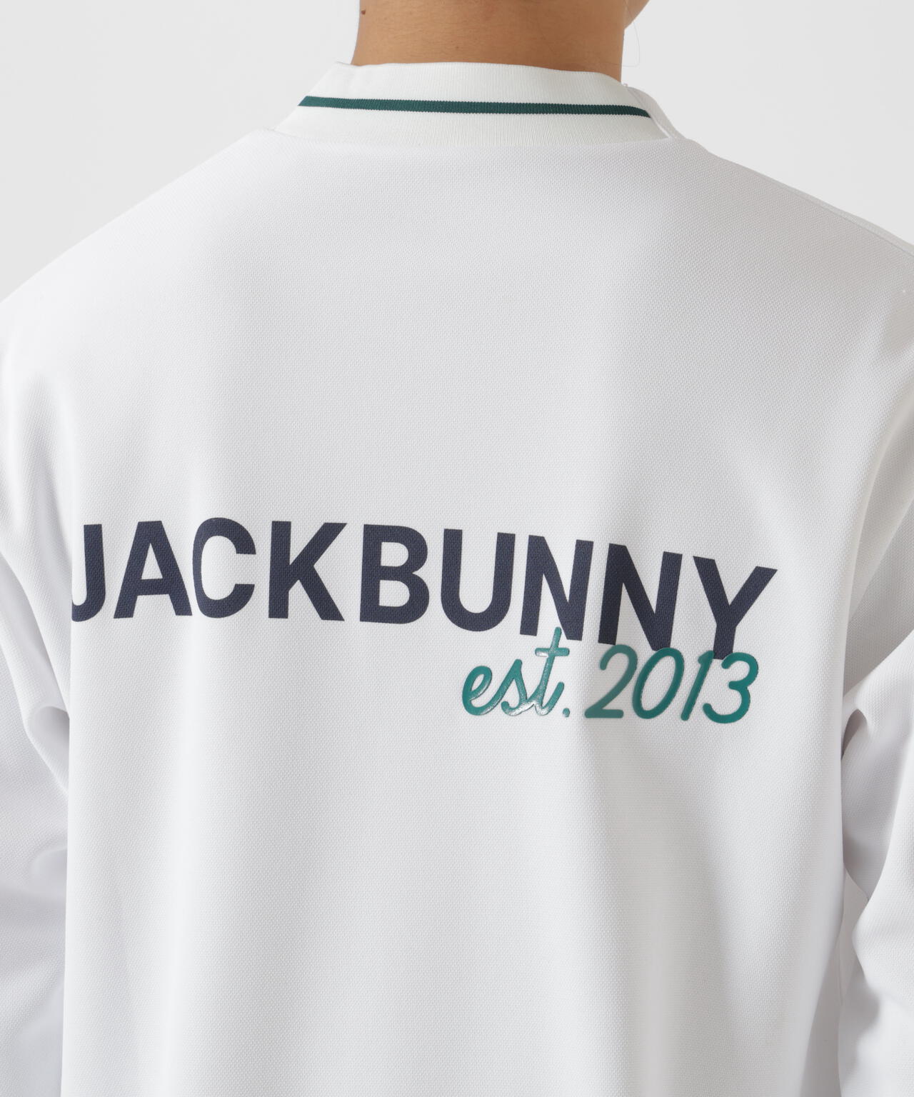 Jack Bunny ゴルフ モックネックシャツ ホワイトサイズ5 Octaダブルカノコ長袖モックネック | Jack Bunny!!（ジャックバニー