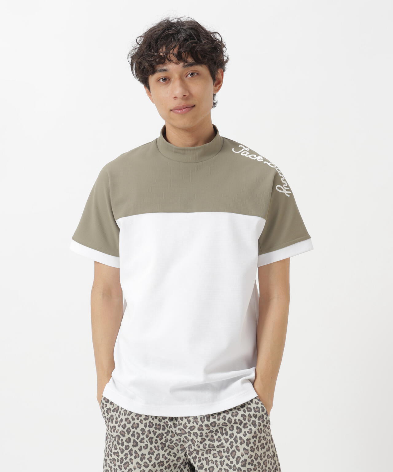 Sans limite ワッフル モックネック カットソー 1 レイブロックドライ