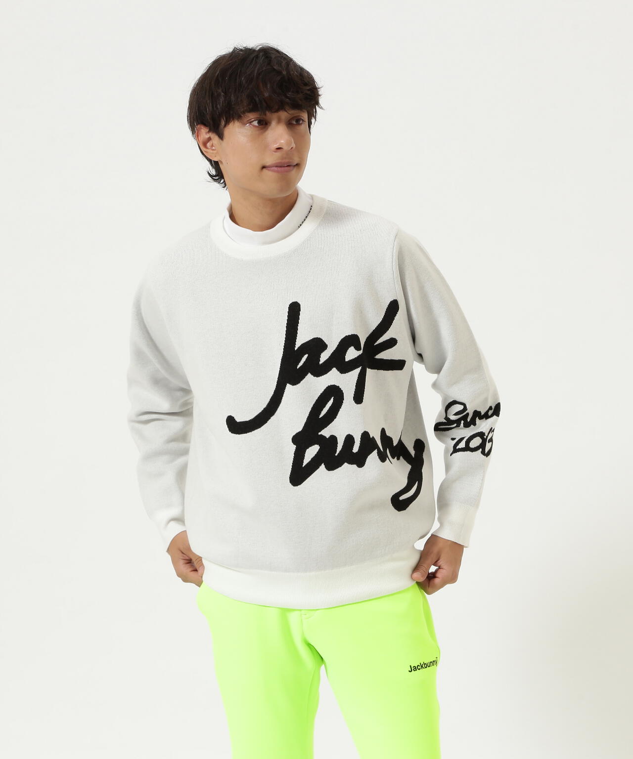 防風裏地付きクルーネックニットプルオーバー | Jack Bunny