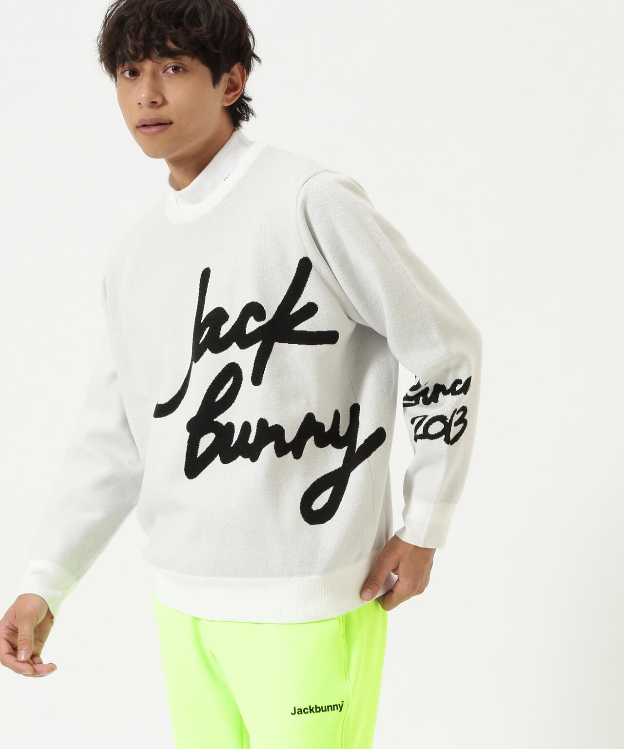 防風裏地付きクルーネックニットプルオーバー | Jack Bunny