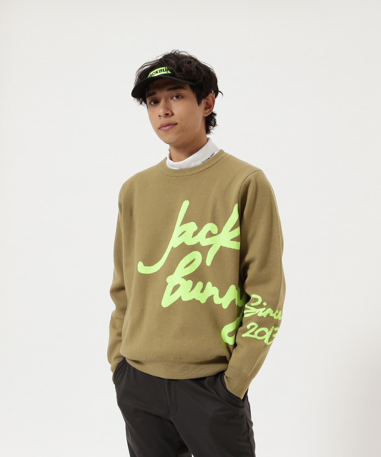 防風裏地付きクルーネックニットプルオーバー | Jack Bunny