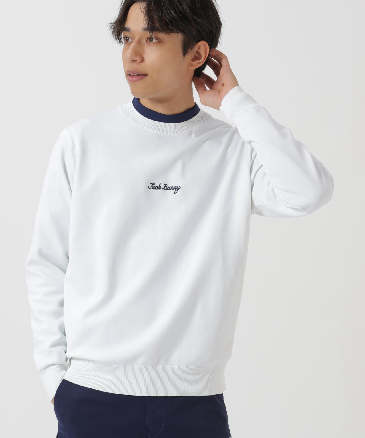 新品タグ付き Jack Bunny!! クルーネックセーター 白　6 値下げ 新品タグ付き Jack Bunny!! クルーネックセーター 白 6 値下げ