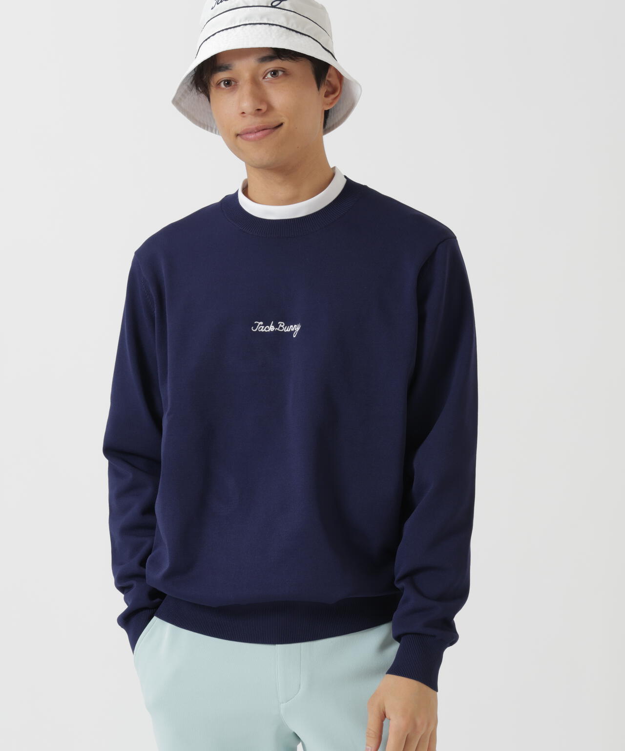 シャドーボーダーロゴクルーネックニットプルオーバー | Jack Bunny