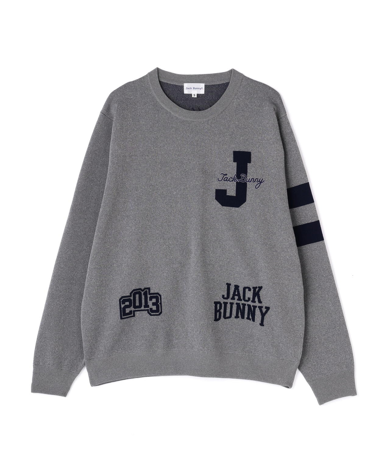カレッジロゴジャガードクルーネックニットプルオーバー | Jack Bunny