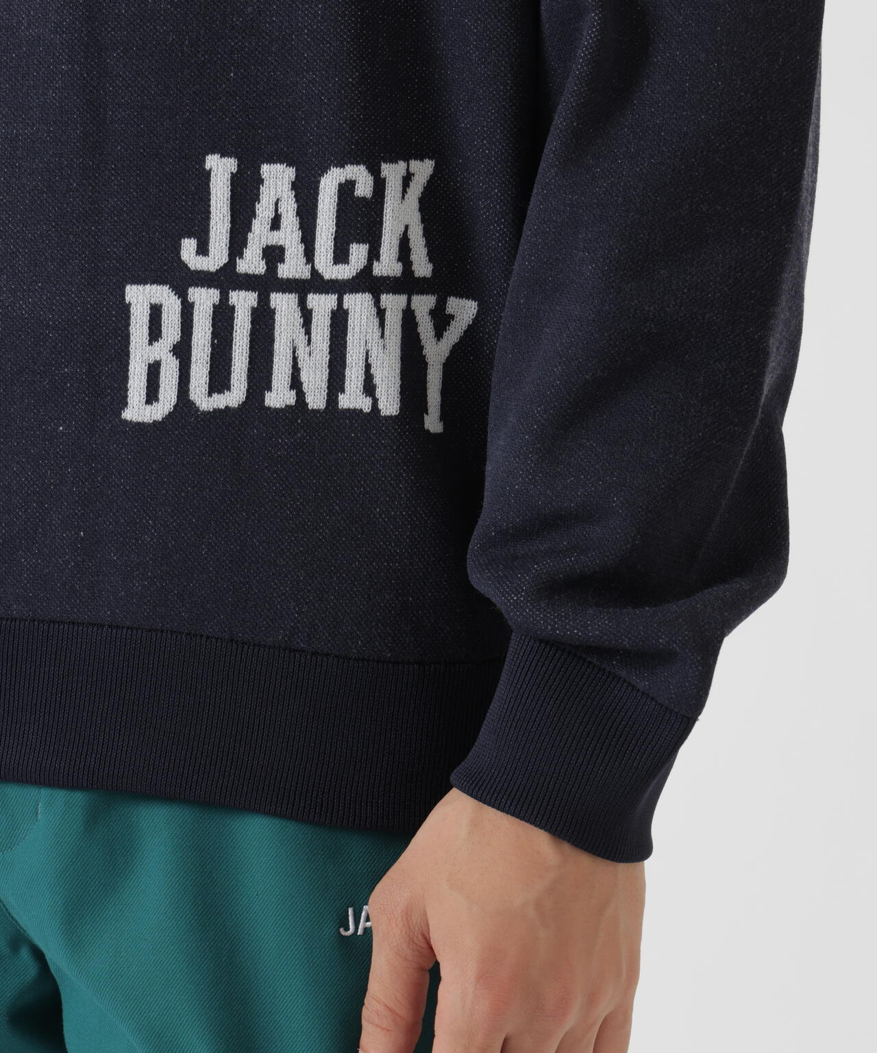 カレッジロゴジャガードクルーネックニットプルオーバー | Jack Bunny