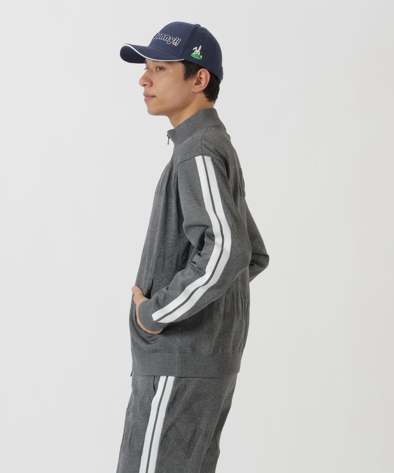 イージーケアPEロゴカノコフルジップニットブルゾン | Jack Bunny