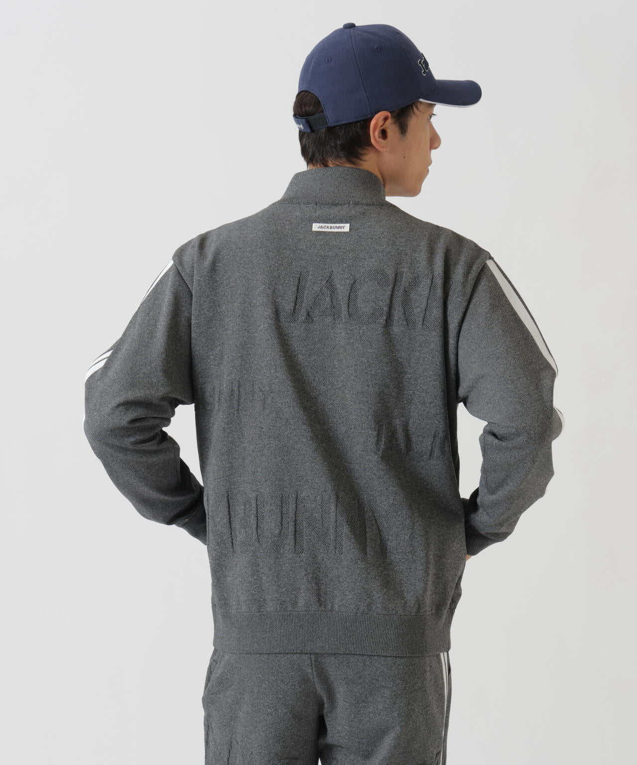 PEロゴカノコフルジップニットブルゾン