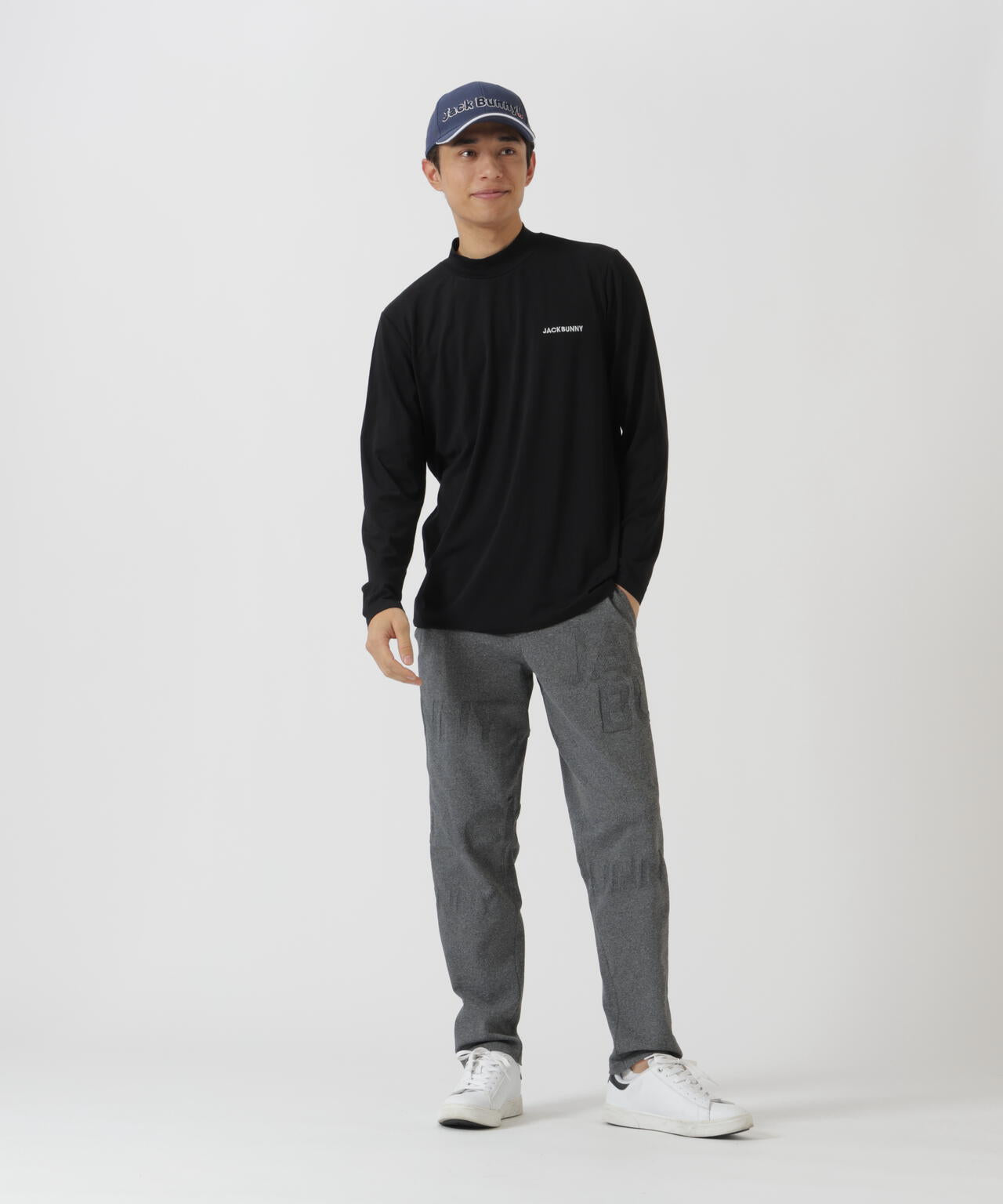 シルク混ハイゲージハイネックニットプルオーバー | Jack Bunny