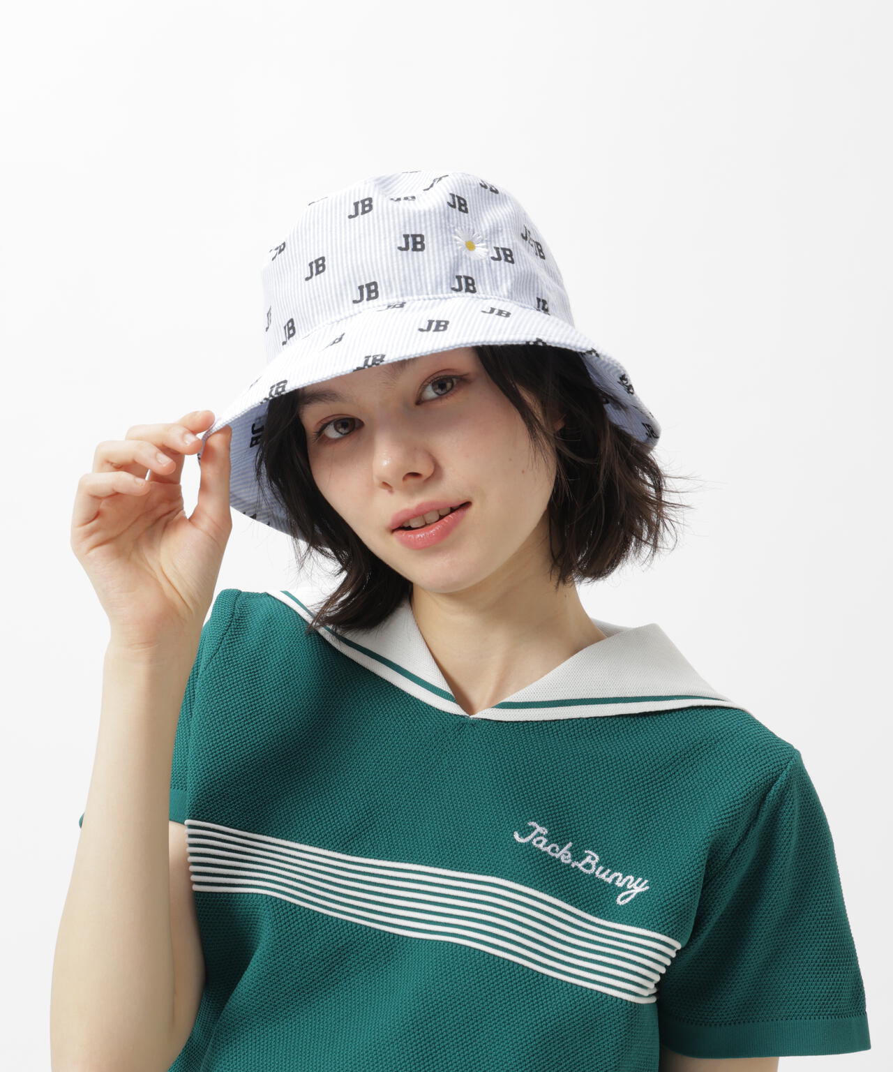 Jack Bunny ポロシャツ ショートパンツ ハット 3点セット 総柄ハット (LADIES) | Jack Bunny!!（ジャックバニー） ｜【公式