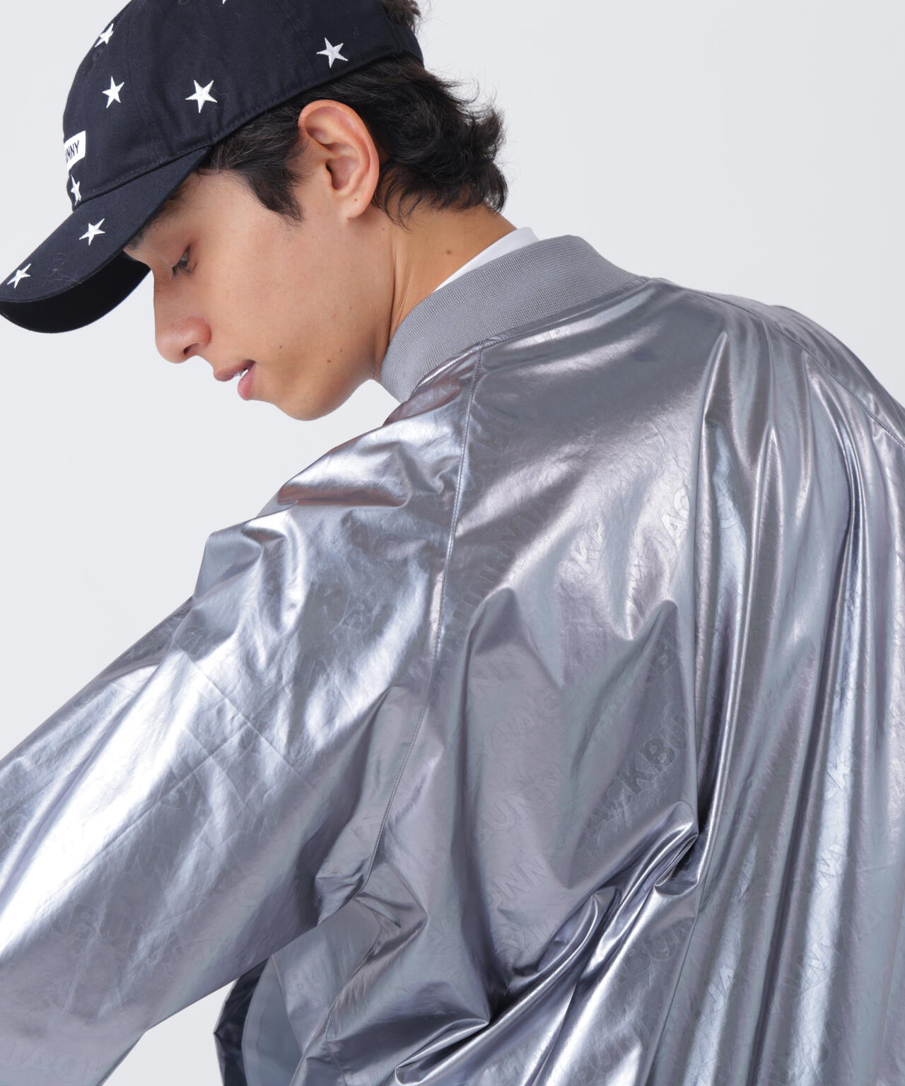 ★JACK BUNNY 星柄ジップアップジャケット シャイニーロゴタフタジップブルゾン (MENS) | Jack Bunny!!（ジャック