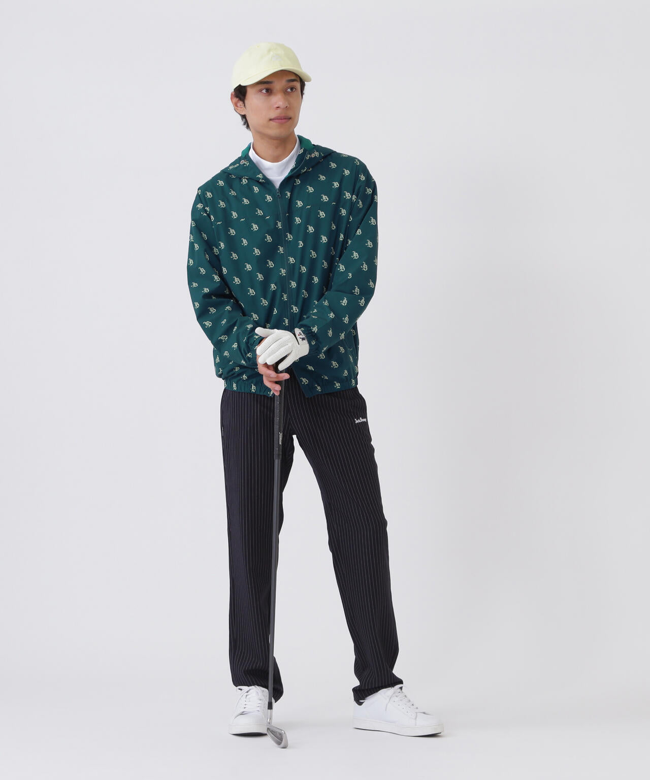 ゴシックロゴプリント裏メッシュフーディブルゾン (MENS) | Jack Bunny