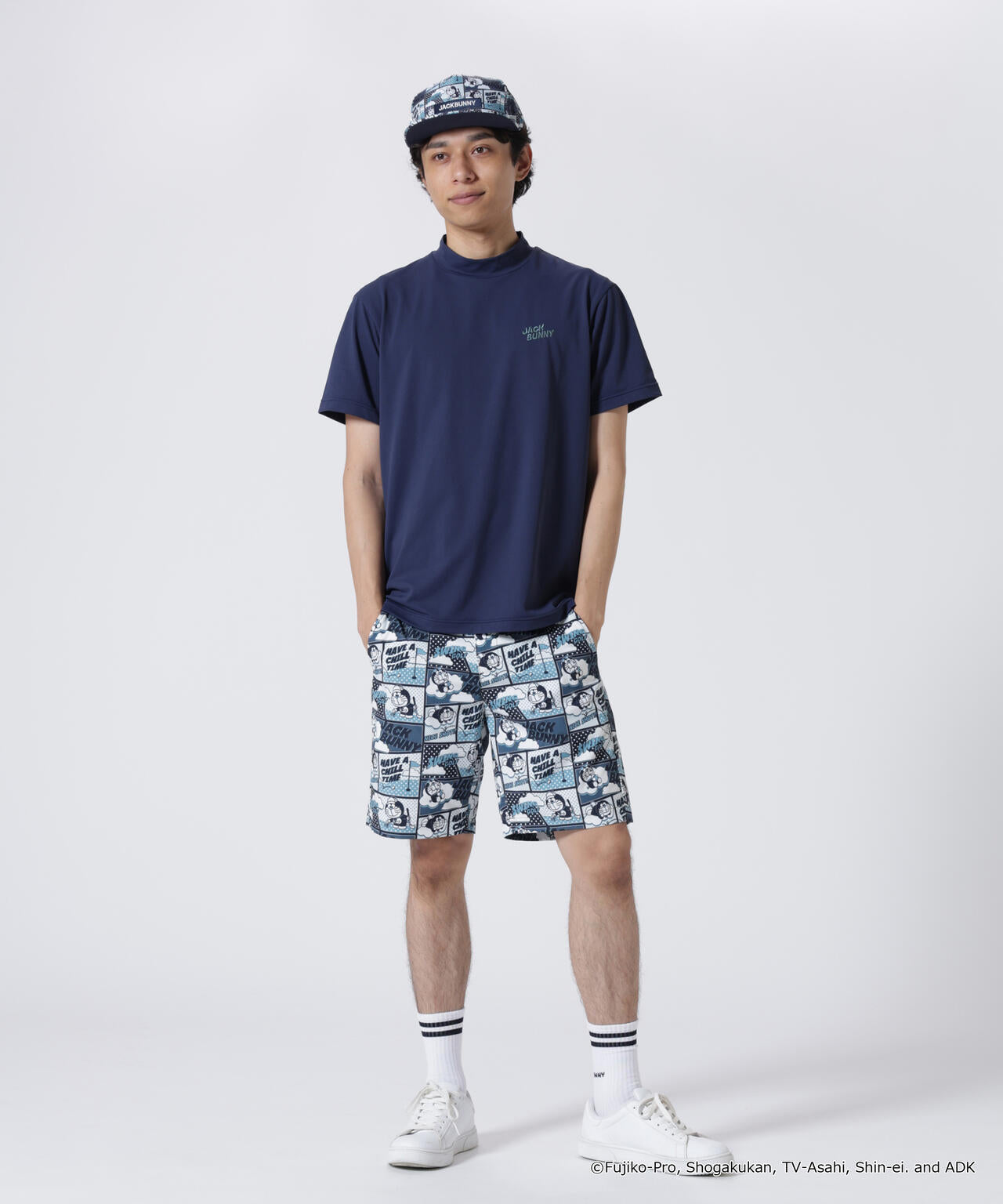 ドラえもん】ストレッチミニリップ 総柄ショートパンツ | Jack Bunny