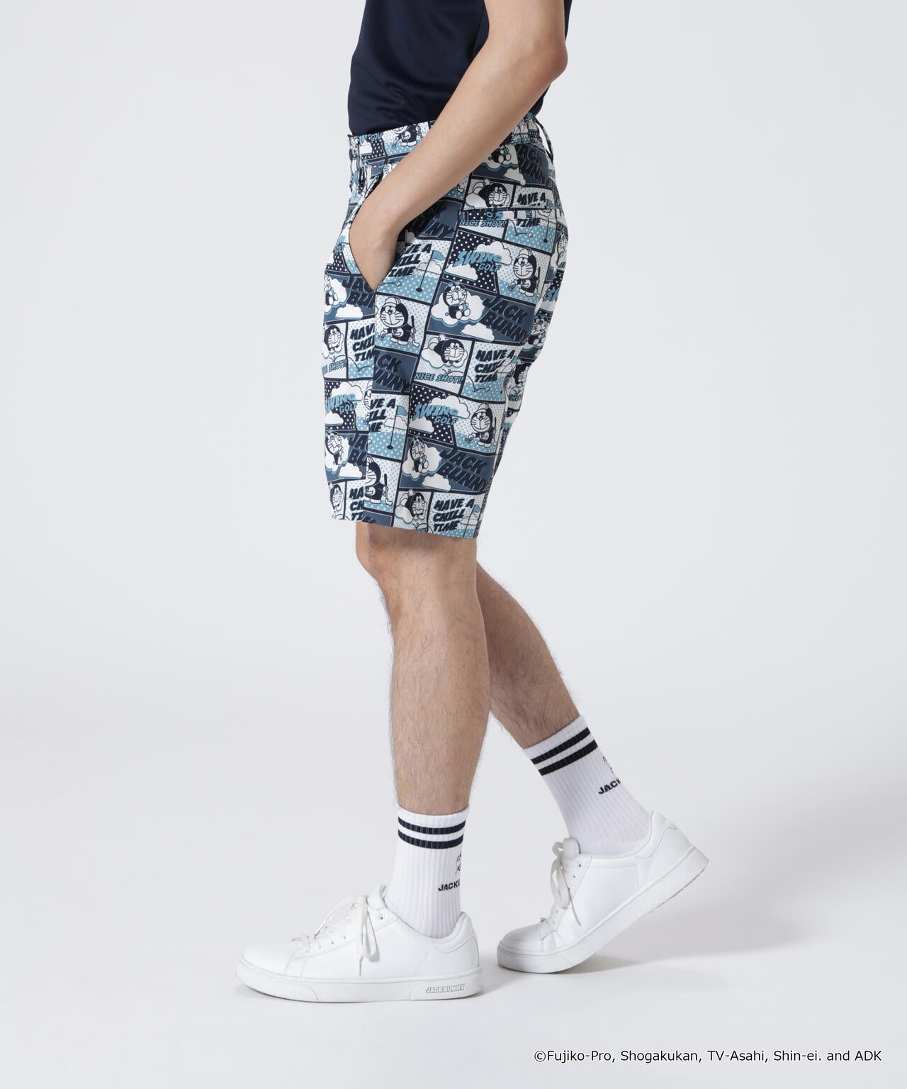 ドラえもん】ストレッチミニリップ 総柄ショートパンツ | Jack Bunny