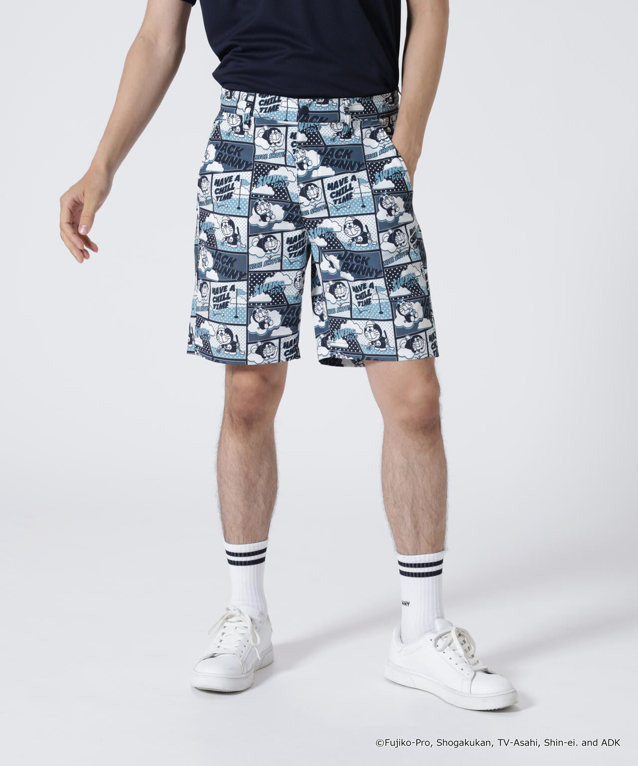 ドラえもん】ストレッチミニリップ 総柄ショートパンツ | Jack Bunny