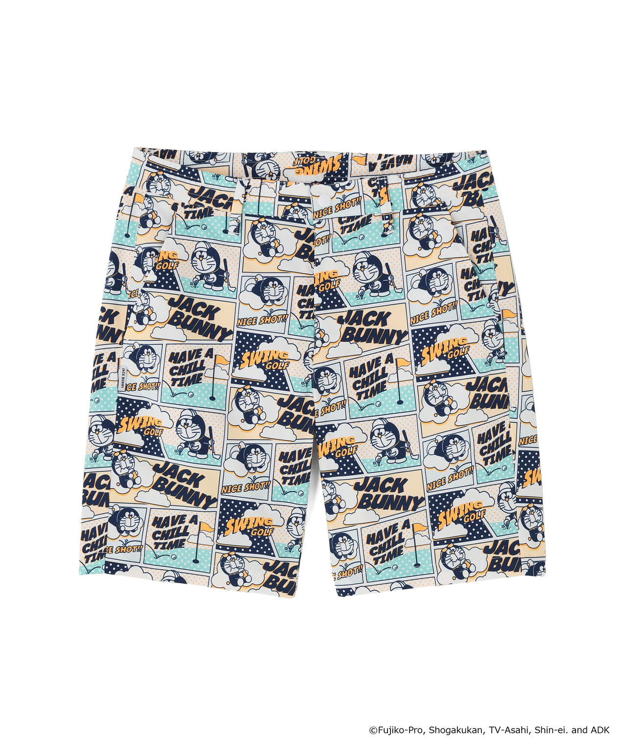 【藤子プロコラボ】ドラえもん柄ショートパンツ ドラえもん】ストレッチミニリップ 総柄ショートパンツ | Jack Bunny